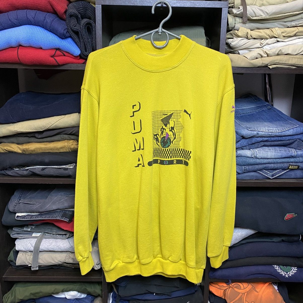 Puma Vintage Puma Big Logo 90’s Streetwear sweatshirt size S Size US S / EU 44-46 / 1 - 1 Thumbnail