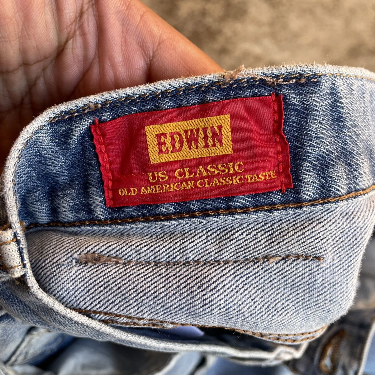 Edwin 🔥Vintage Edwin 643 Stoned Washed Ripped Distress Denim Jeans Size US 29 - 12 Thumbnail