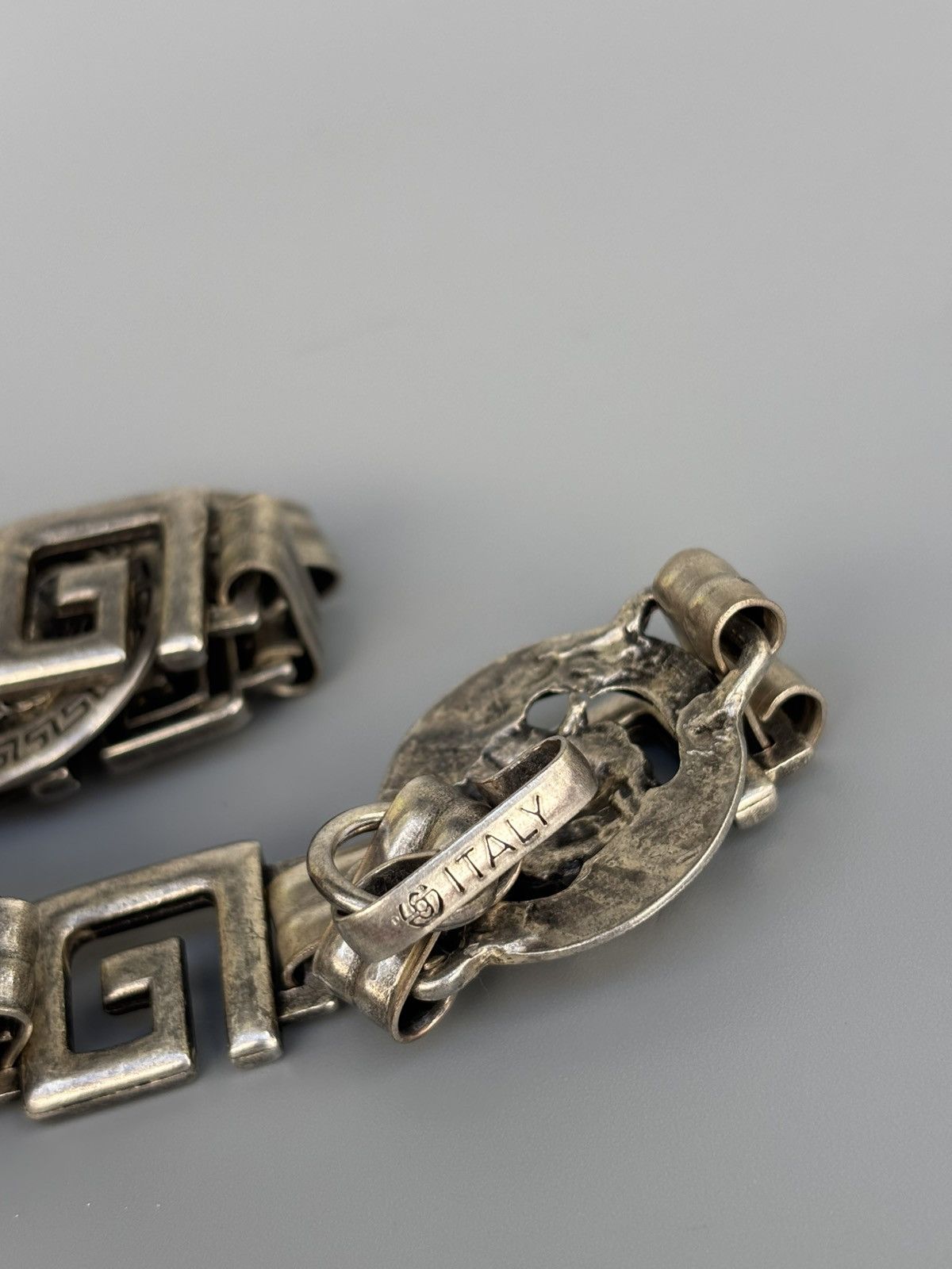 Versace 90s Versace Silver Italy Lion’s Head Chain Belt 32” Size ONE SIZE - 12 Thumbnail