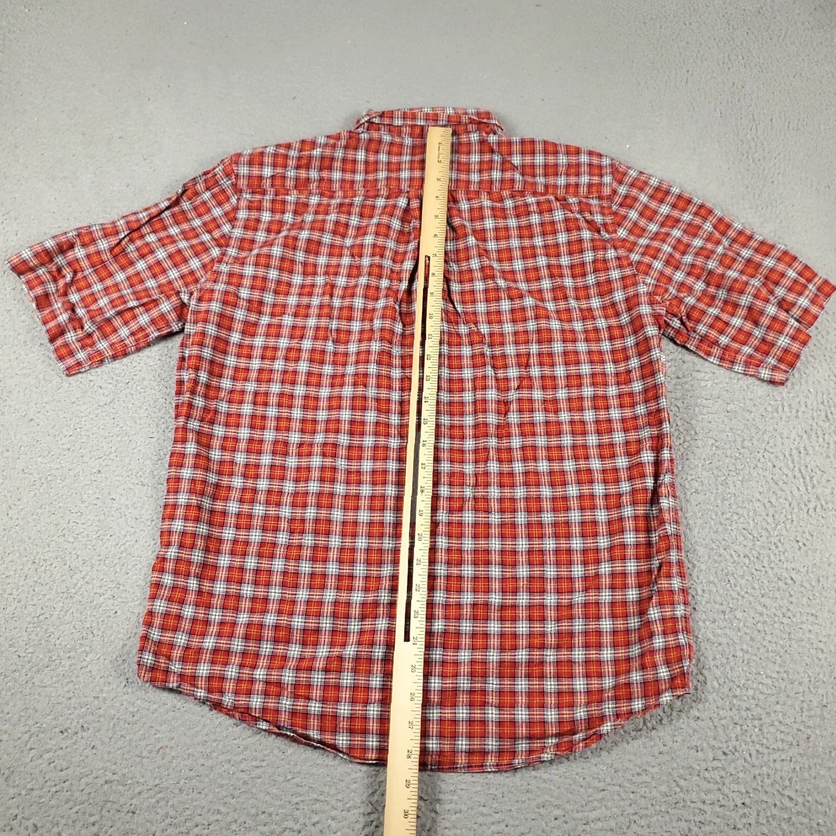 Abercrombie & Fitch Abercrombie & Fitch Shirt Mens Large Red Plaid Button-Front Short Sleeve Casual Classic/Preppy Athletic Top Mens L Red Graphic No Size US L / EU 52-54 / 3 - 3 Thumbnail