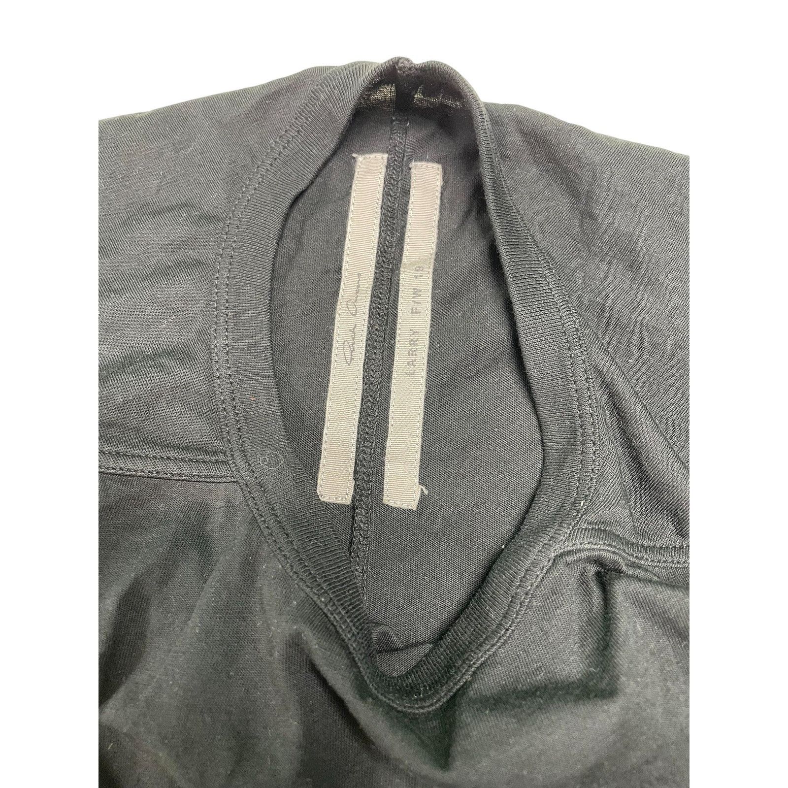 Rick Owens Rick Owens 'Embroidered Logo' Black Tee Size US L / EU 52-54 / 3 - 3 Thumbnail