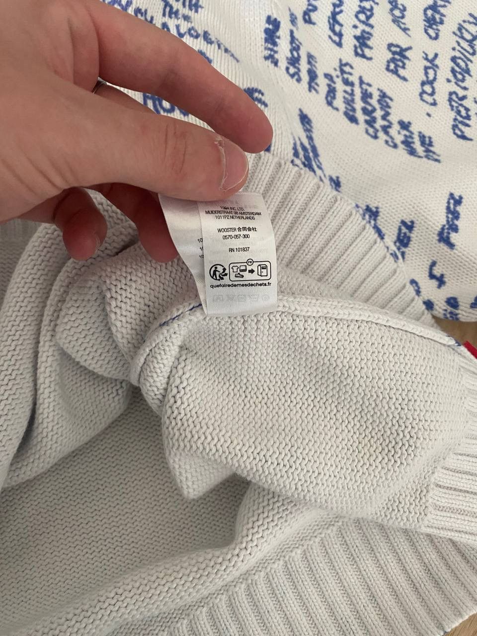 Supreme Supreme Sweater (white/blue) Size US L / EU 52-54 / 3 - 4 Thumbnail