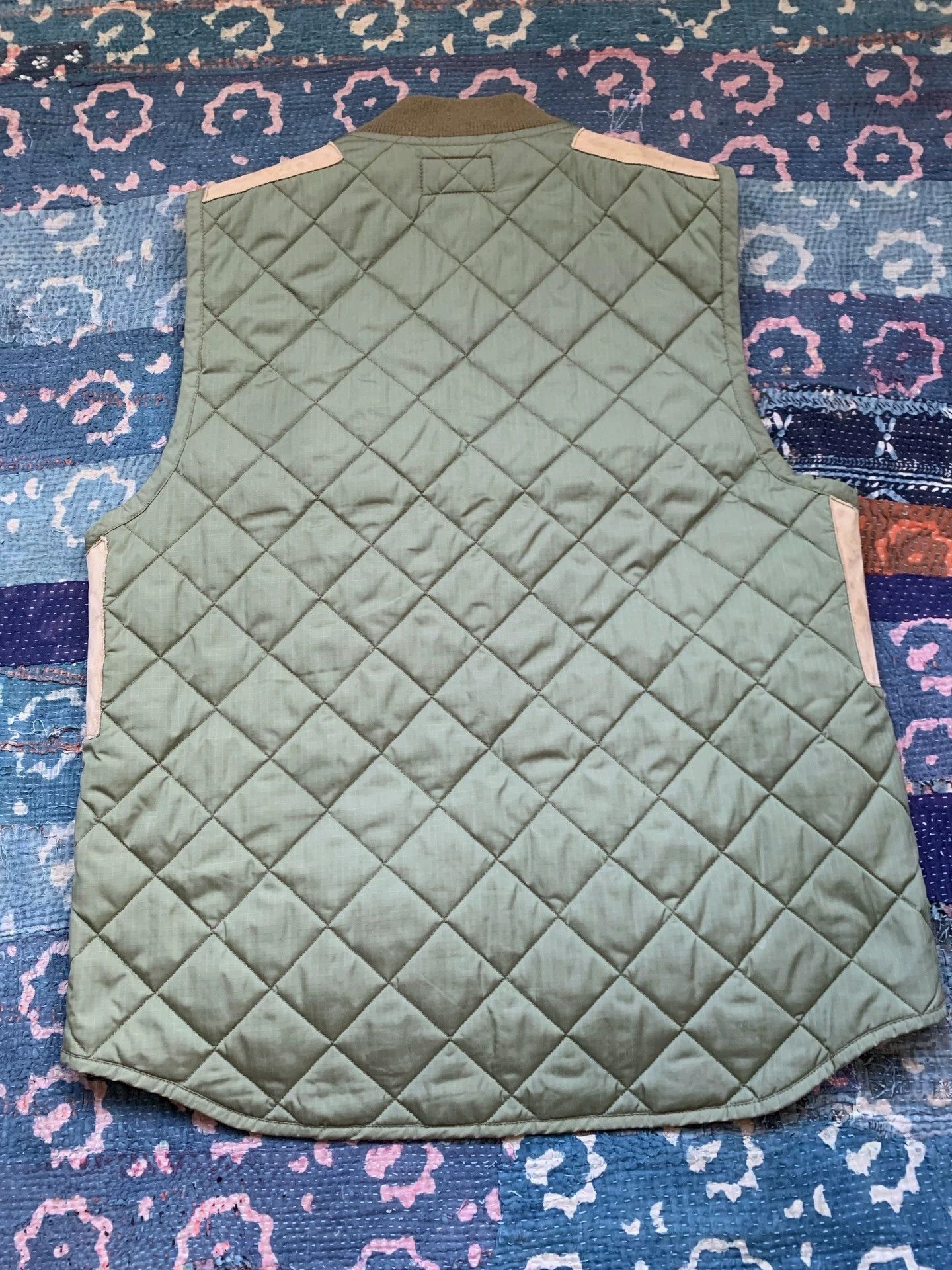 RRL Ralph Lauren RRL Diamond Quilted Leather-Paneled Vest M New Size US M / EU 48-50 / 2 - 2 Thumbnail