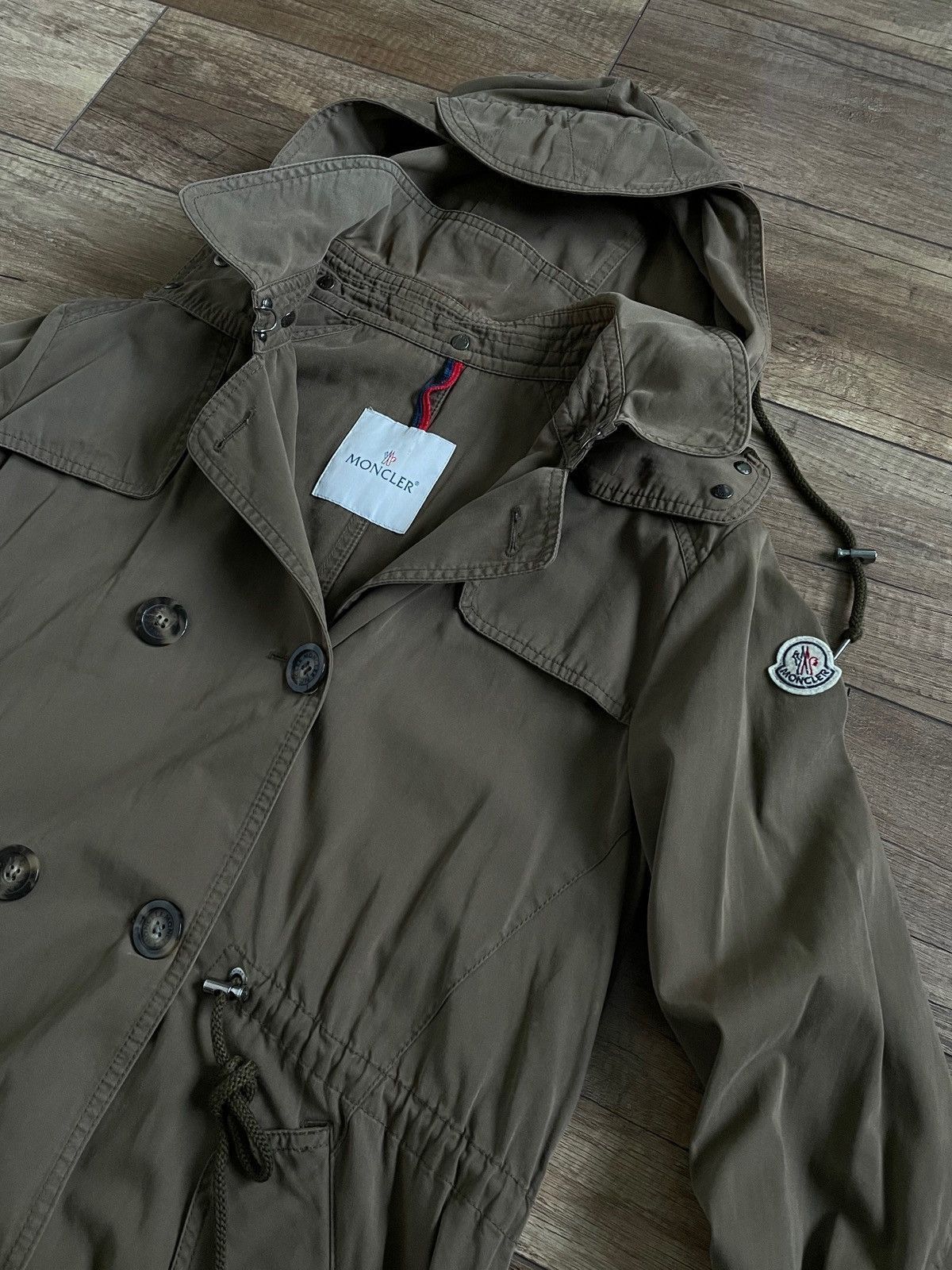 Moncler Moncler Womens Tariec Cotton Military Olive Parka Jacket Size L / US 10 / IT 46 - 13 Thumbnail