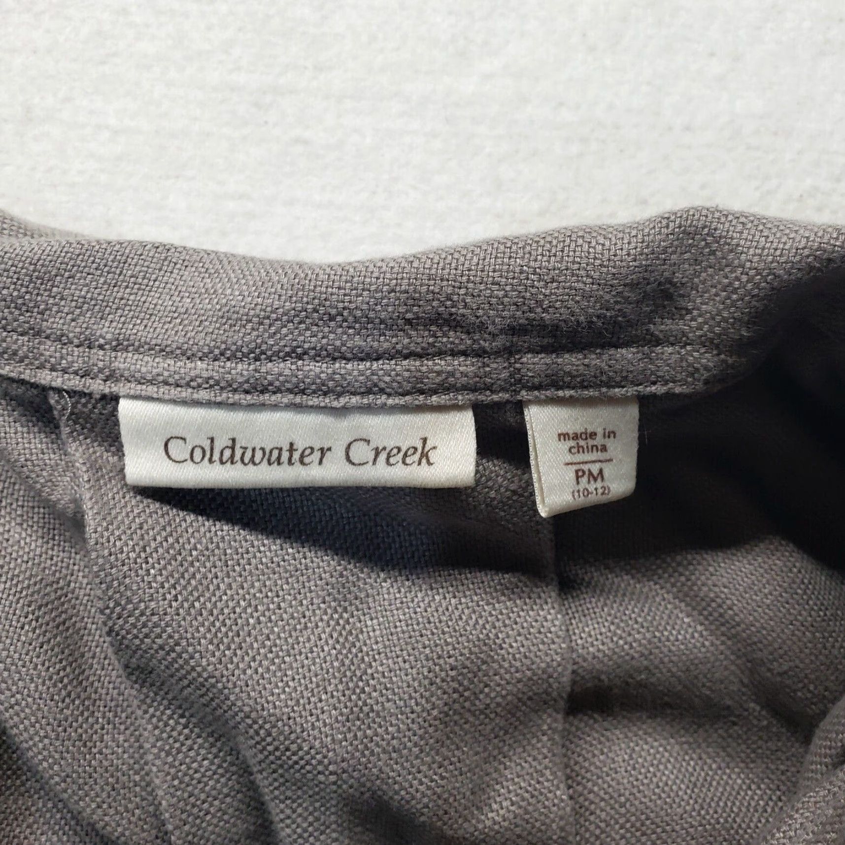 Coldwater Creek Coldwater Creek Blazer Jacket Women PM Petite Lined Gray Polyester Stripe Button Business Size M / US 6-8 / IT 42-44 - 5 Thumbnail