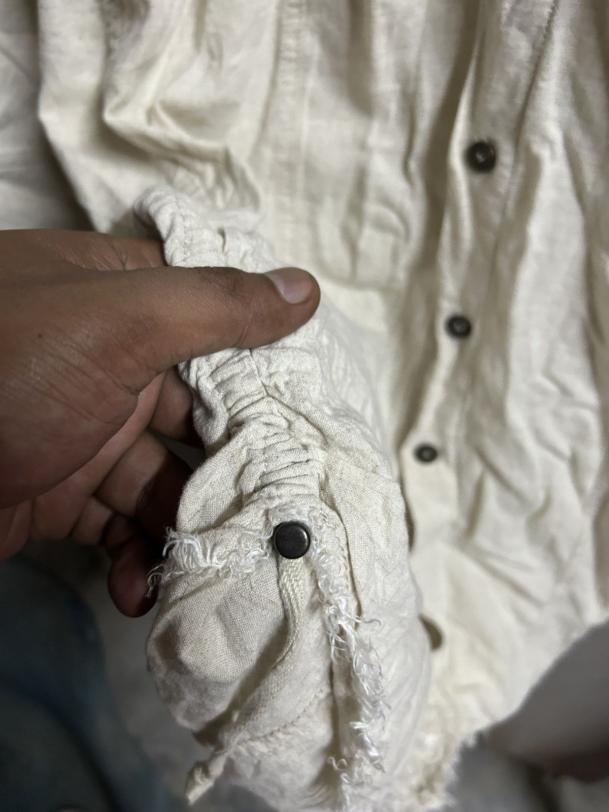 GOA Archival Distressed Linen Blend Tunic Shirt/Duster Size US XXL / EU 58 / 5 - 7 Thumbnail