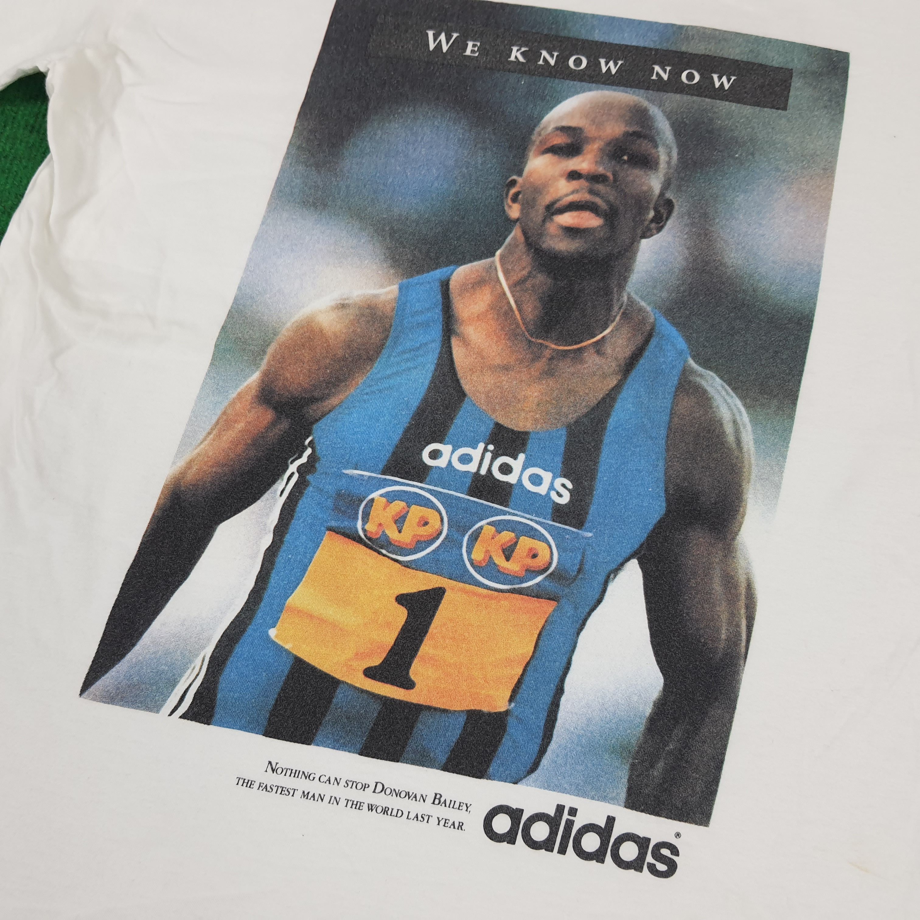 Adidas Vintage Adidas Donovan Bailey Legends Runner T-shirt Size US M / EU 48-50 / 2 - 2 Thumbnail