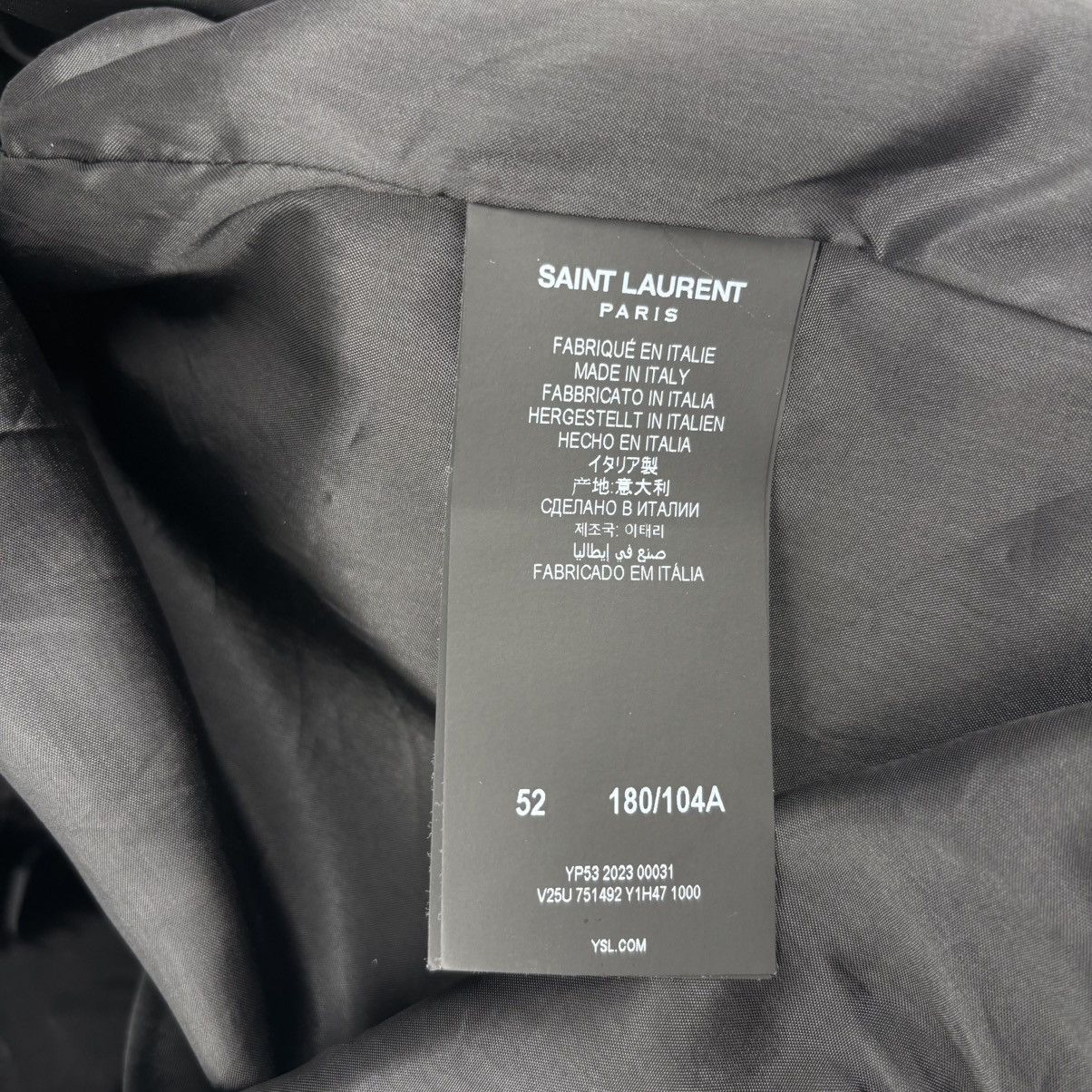 Saint Laurent Paris Saint Laurent Paris Black Silk Teddy Cassandre Size US L / EU 52-54 / 3 - 6 Thumbnail