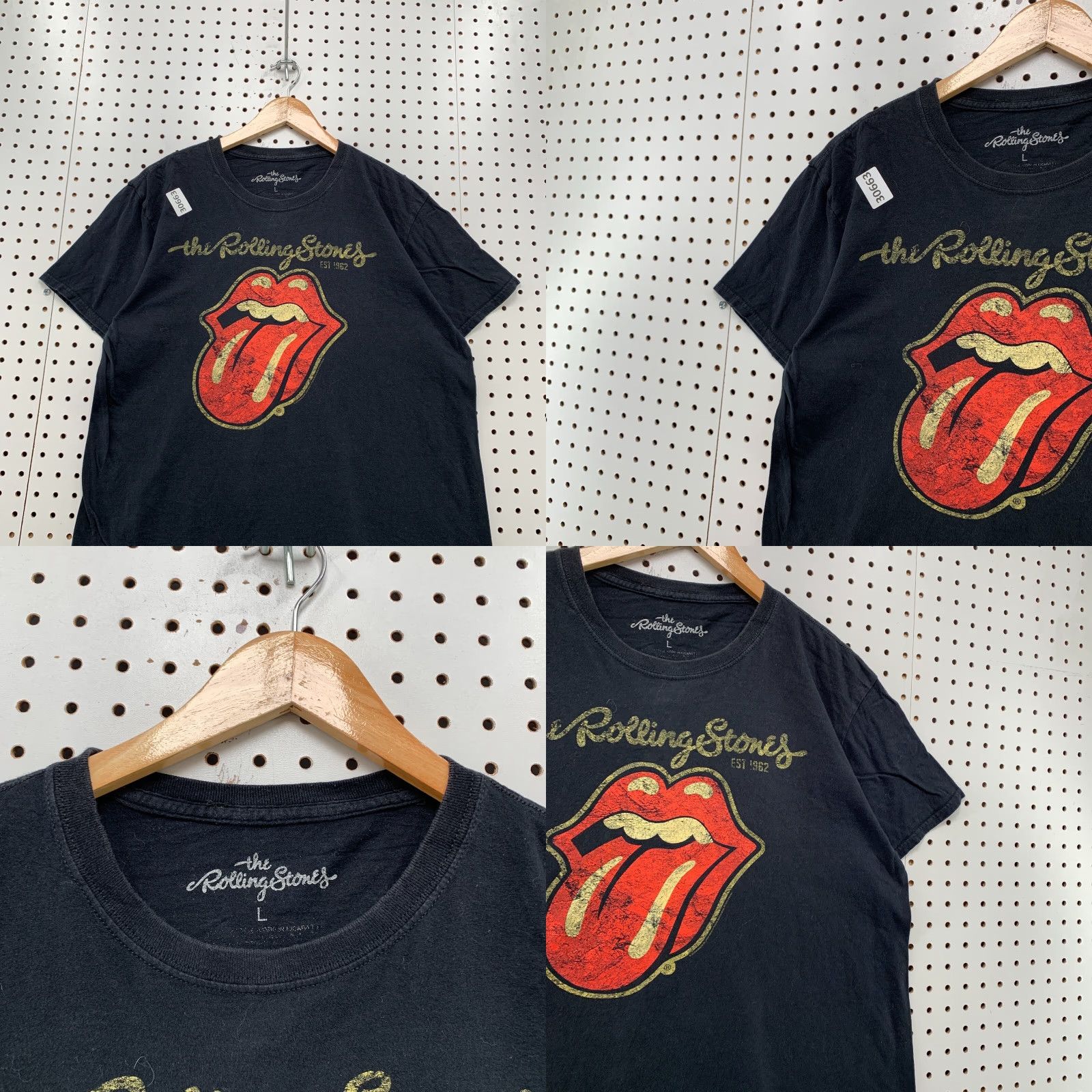 Vintage VINTAGE The Rolling Stones Shirt Black Mens M 21X27.5 Band Music Rock T-Shirt Crew Neck Short Sleeve Cotton Size US M / EU 48-50 / 2 - 8 Thumbnail