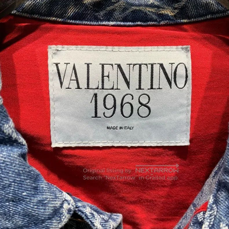 Valentino Valentino Embroidered denim jacket with a printed design Size US M / EU 48-50 / 2 - 3 Thumbnail