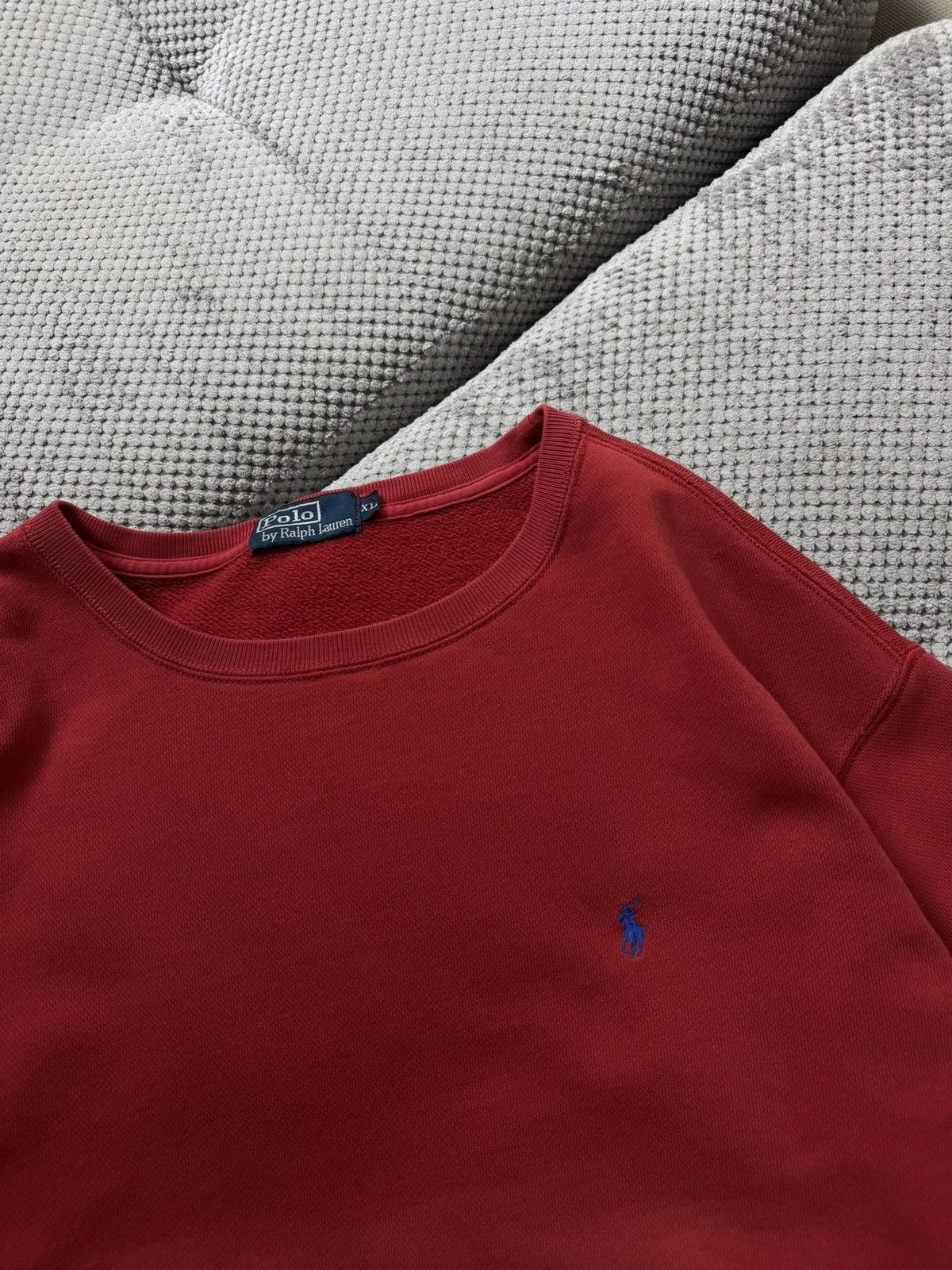 Polo Ralph Lauren × Ralph Lauren × Vintage Polo Ralph Lauren Vintage Red Sweatshirt Size US XL / EU 56 / 4 - 6 Thumbnail