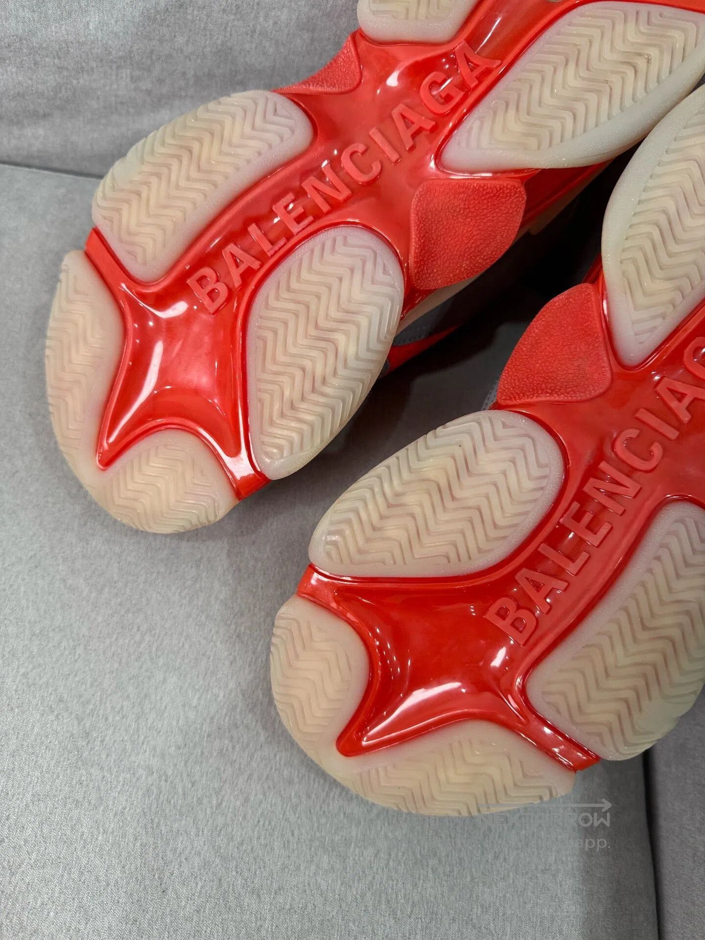 Balenciaga Balenciaga Triple S Gray Red Sneakers Size 39. Size US 6 / EU 39 - 7 Thumbnail