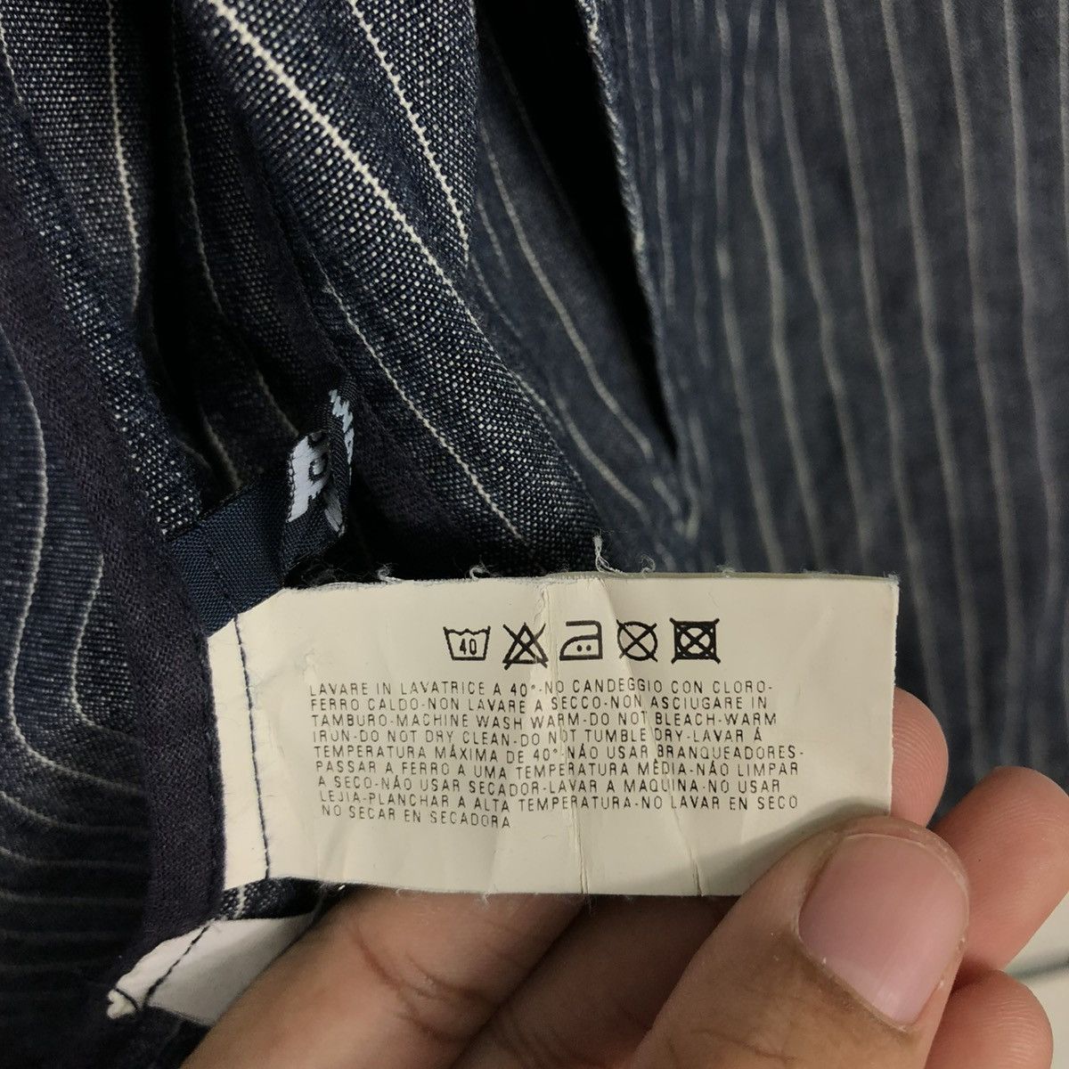 Vintage 🔥VINTAGE HICKORY CHORE WORKER JACKET ARMANI JEANS INDIGO Size US M / EU 48-50 / 2 - 21 Thumbnail