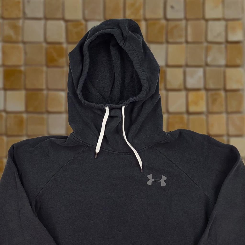 Under Armour VINTAGE Under Armour Hoodie Mens Medium Black Pullover Sweatshirt Hooded Loose Fit Graphic Print Sweatshirt 90s Outdoor Camping Hiking Fall Winter Size US M / EU 48-50 / 2 - 1 Thumbnail
