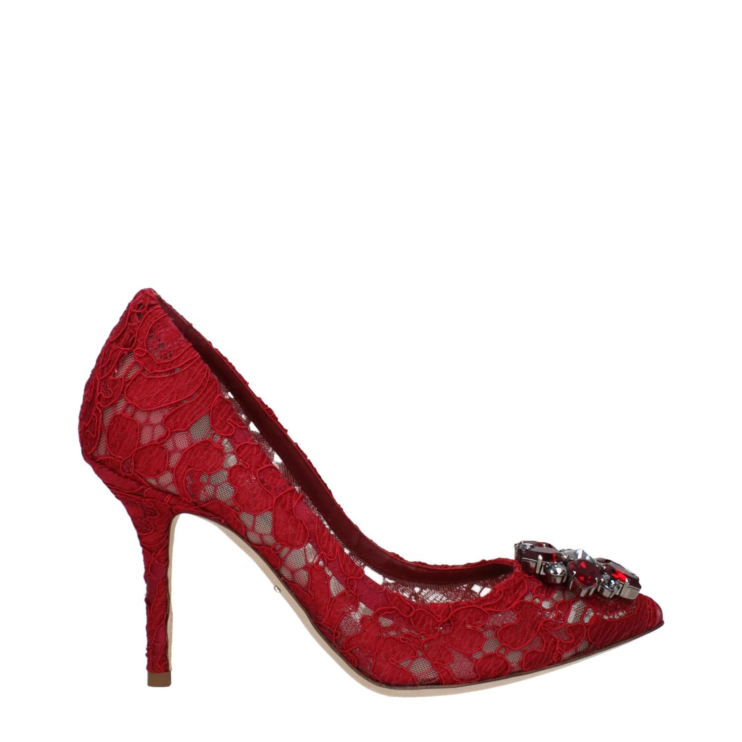 ob1o1e1124 Fabric Pumps in Red