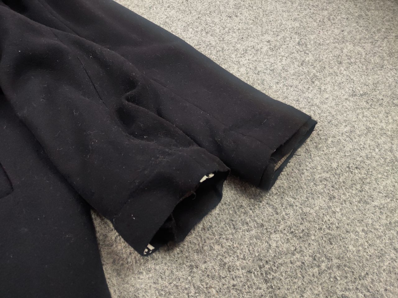 Japanese Brand Umit Unal Navy Wool asymmetrical Handmade Coat Jacket Size US M / EU 48-50 / 2 - 6 Thumbnail