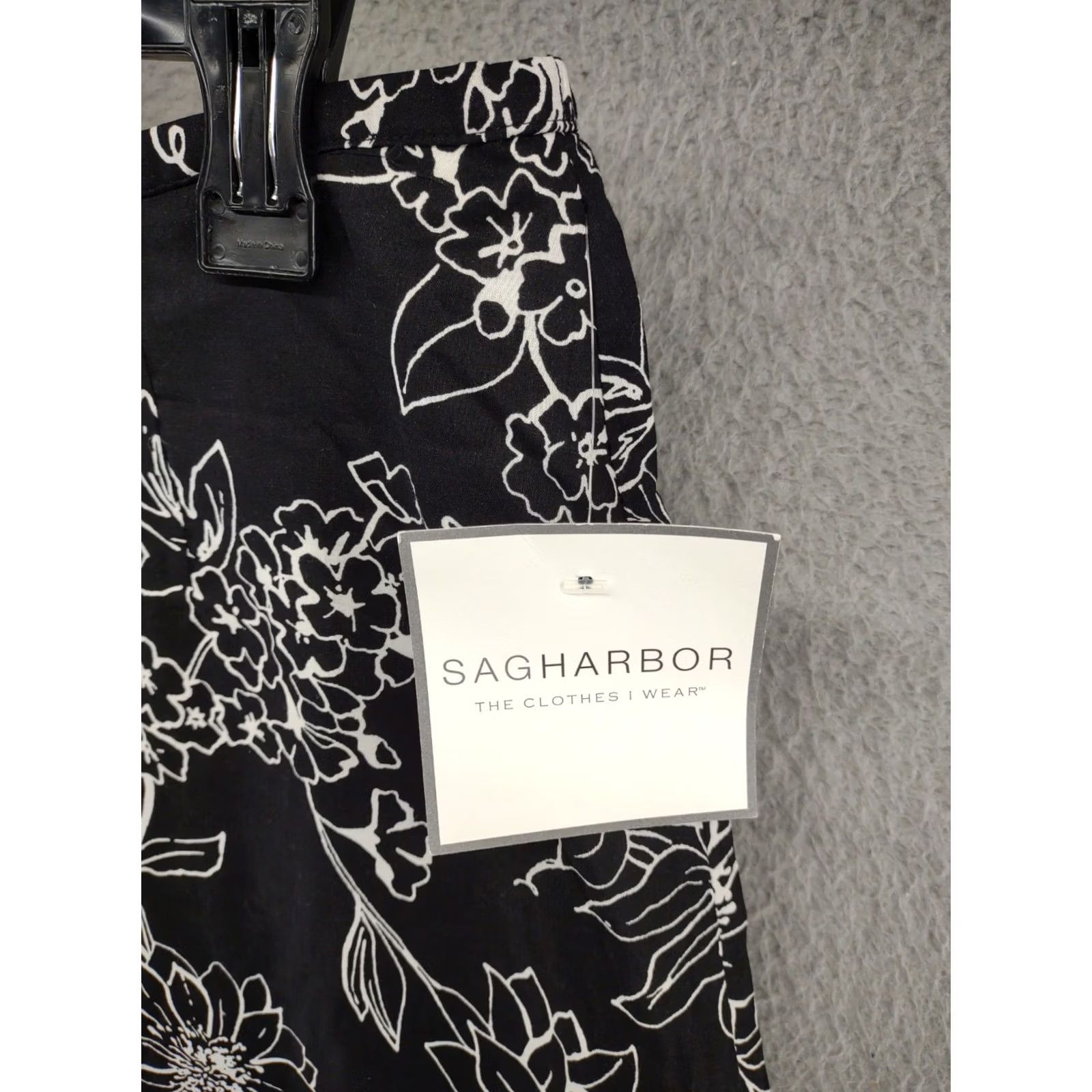 Vintage VINTAGE Sag Harbor Maxi Skirt Women's 8 Floral Black Long Bohemian 90s Ladies Mens? Size 30" / US 8 / IT 44 - 2 Thumbnail