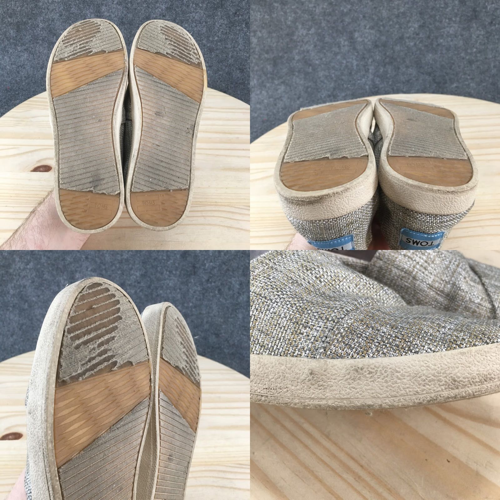 Toms TOMS Womens 7 Alpargata Loafer Flat Gray Comfort Slip On Casual Shoes Size M / US 6-8 / IT 42-44 - 8 Thumbnail