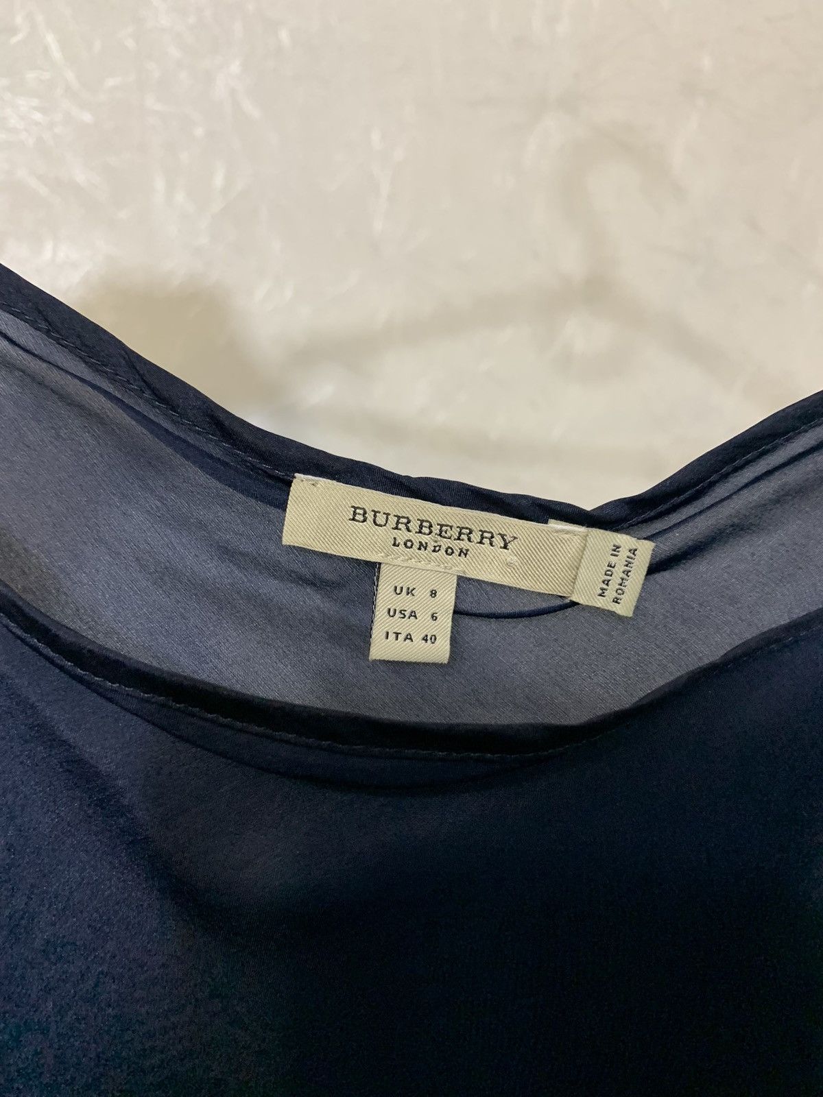 Burberry Burberry 2in1 Women’s Navy Sheer Tunic With Silk Top Size S Size M / US 6-8 / IT 42-44 - 10 Thumbnail