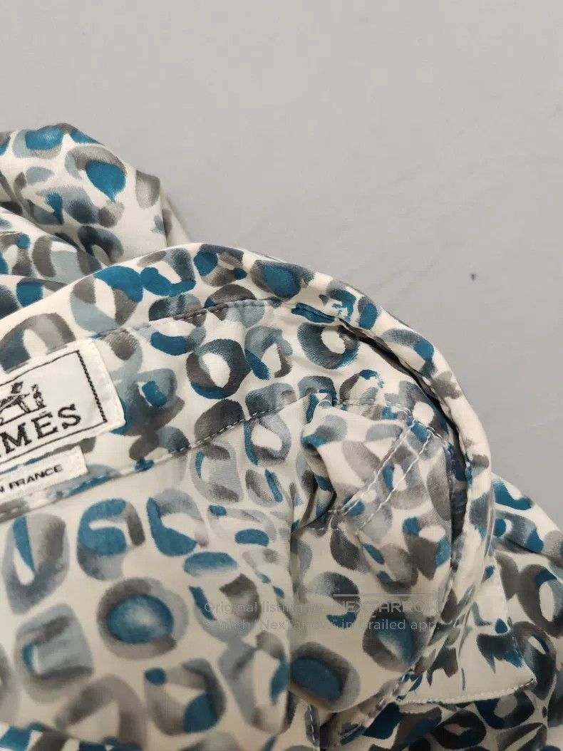 Hermes Hermes size 38 Men's silk short-sleeve shirt, 100% mulberry Size US S / EU 44-46 / 1 - 8 Thumbnail