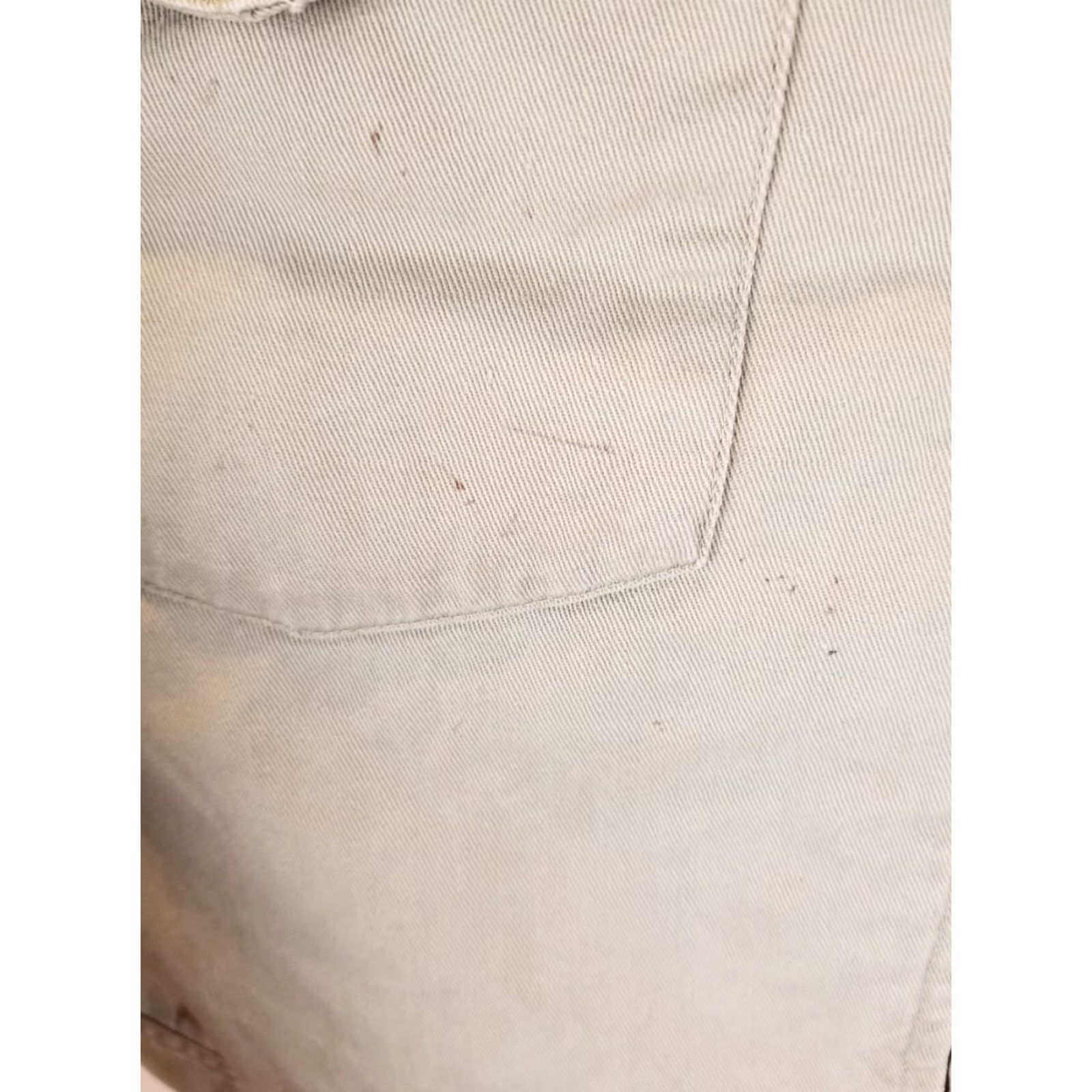 Vintage VINTAGE Unbranded Beige Work Mechanic Gray Fannel Lining Jacket SZ 42 Men's Jacket 50s 24in Chest Cross Shoulder 24in Size US XS / EU 42 / 0 - 6 Thumbnail