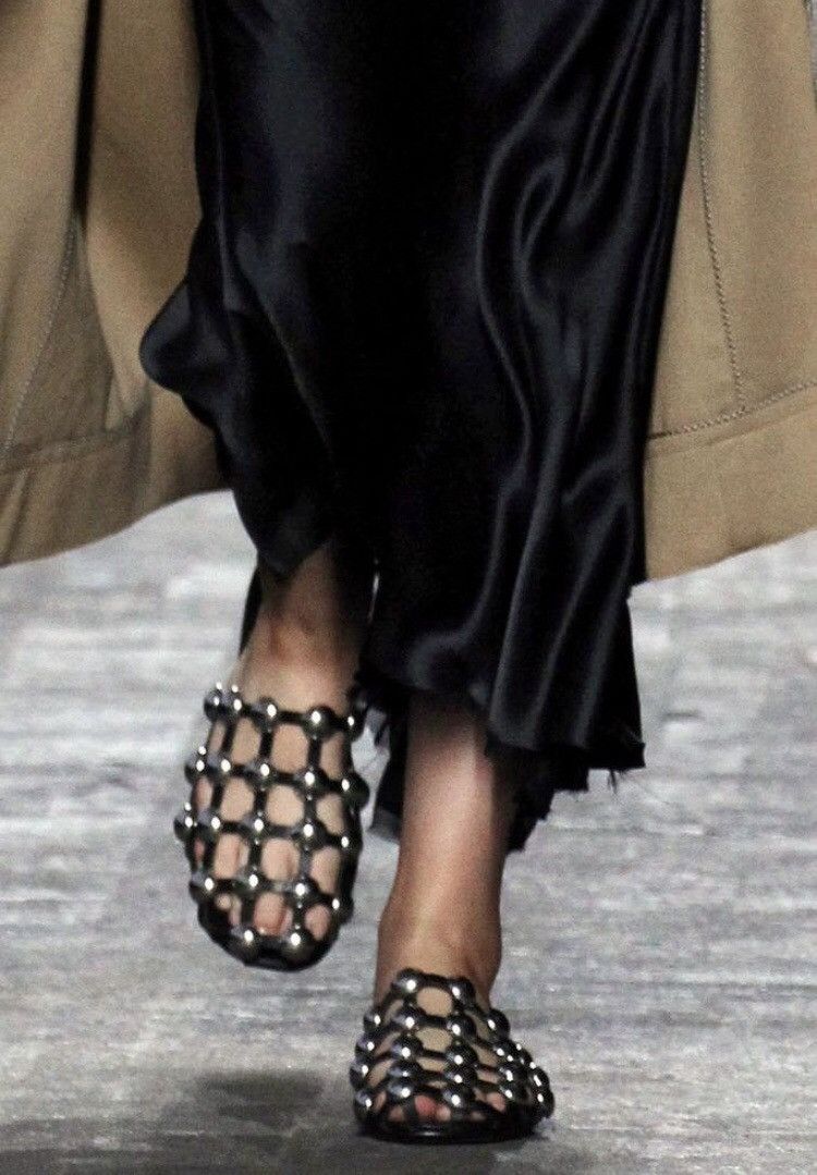 Alexander Wang ALEXANDER WANG AMELIA STUDDED LATTICE SLIDES FLAT SLIP SHOES Size US 4.5 / IT 34.5 - 7 Thumbnail