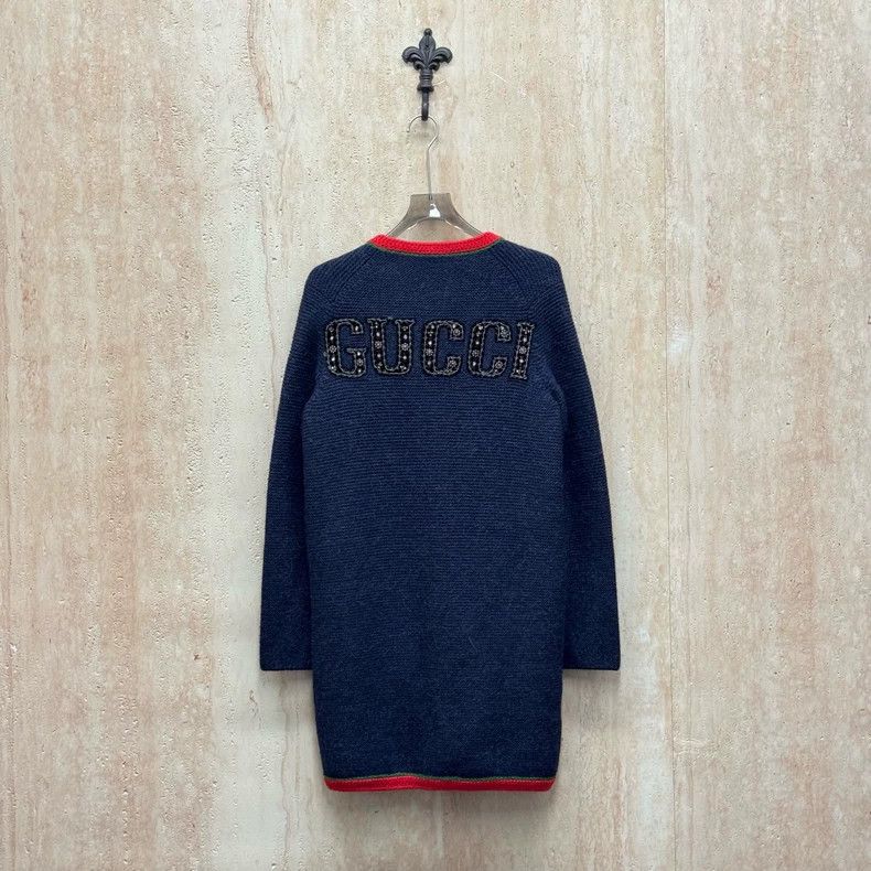 Gucci Gucci Co-branded NY alpaca hair back rhinestone letter logo Size S / US 4 / IT 40 - 2 Thumbnail