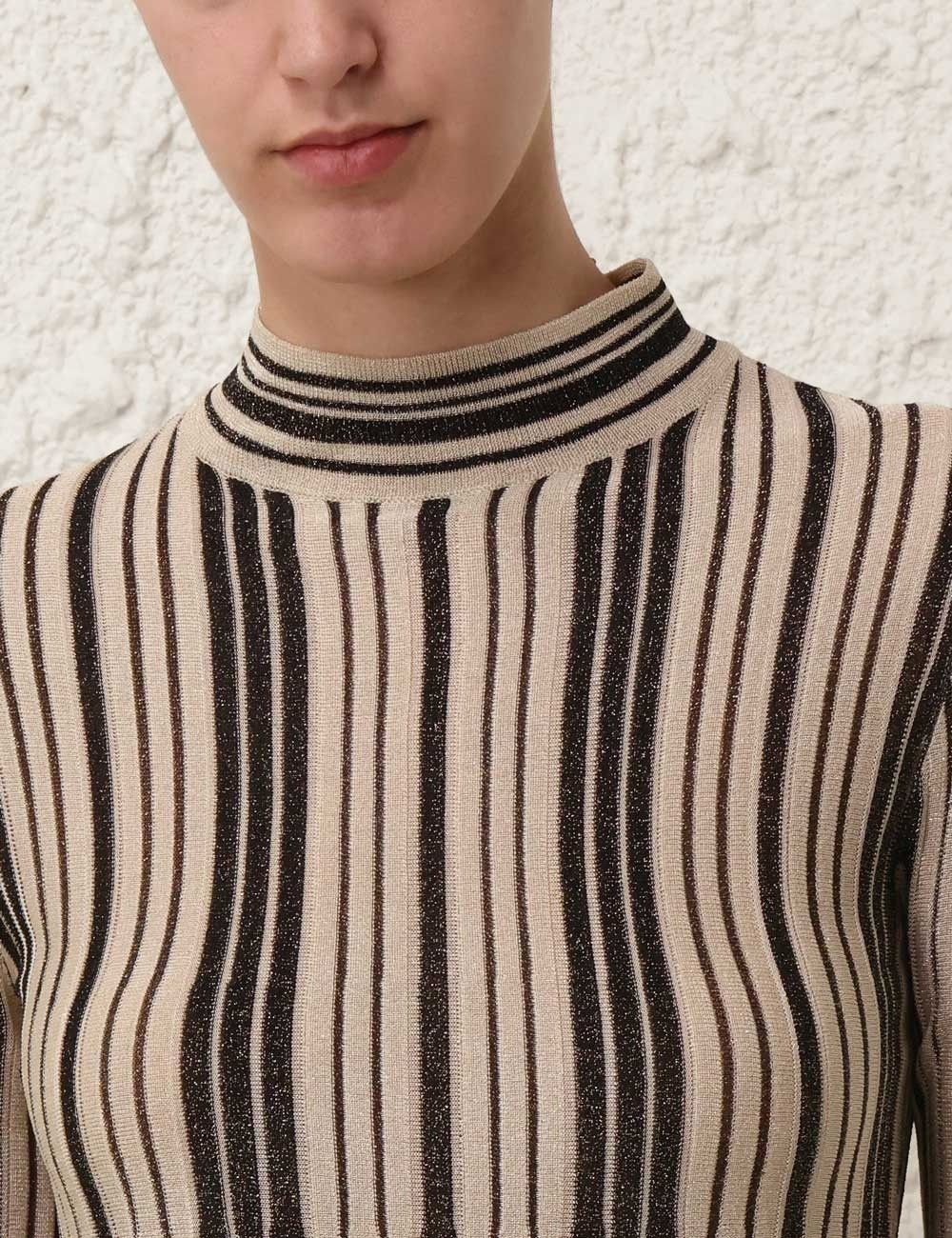 Zimmermann oc11z0825 Illustration Metallic Knit Top in Multicolor Size M / US 6-8 / IT 42-44 - 5 Thumbnail
