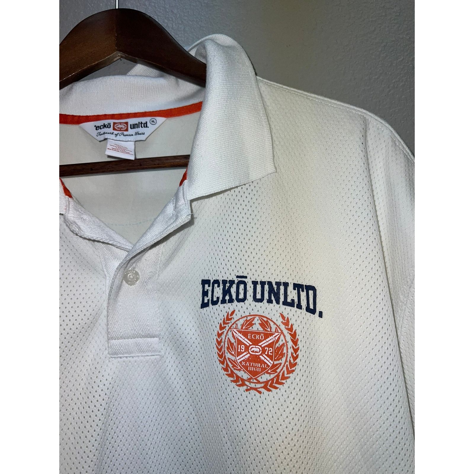 Ecko Unltd. Y2K Ecko Unltd White Polo Shirt Top 2000s Y2K Size XL Size US XL / EU 56 / 4 - 3 Thumbnail