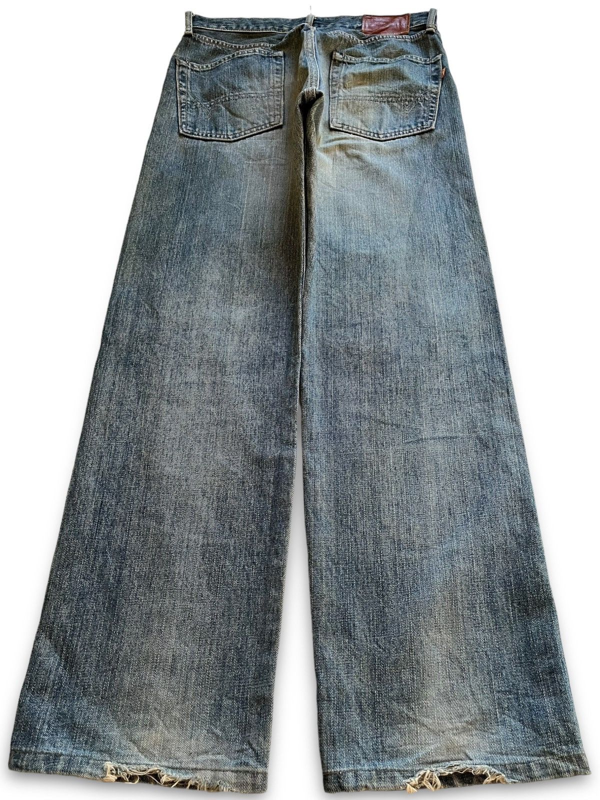 Edwin Vintage Edwin 505X Selvedge Distressed Baggy Jeans Size US 31 - 3 Thumbnail