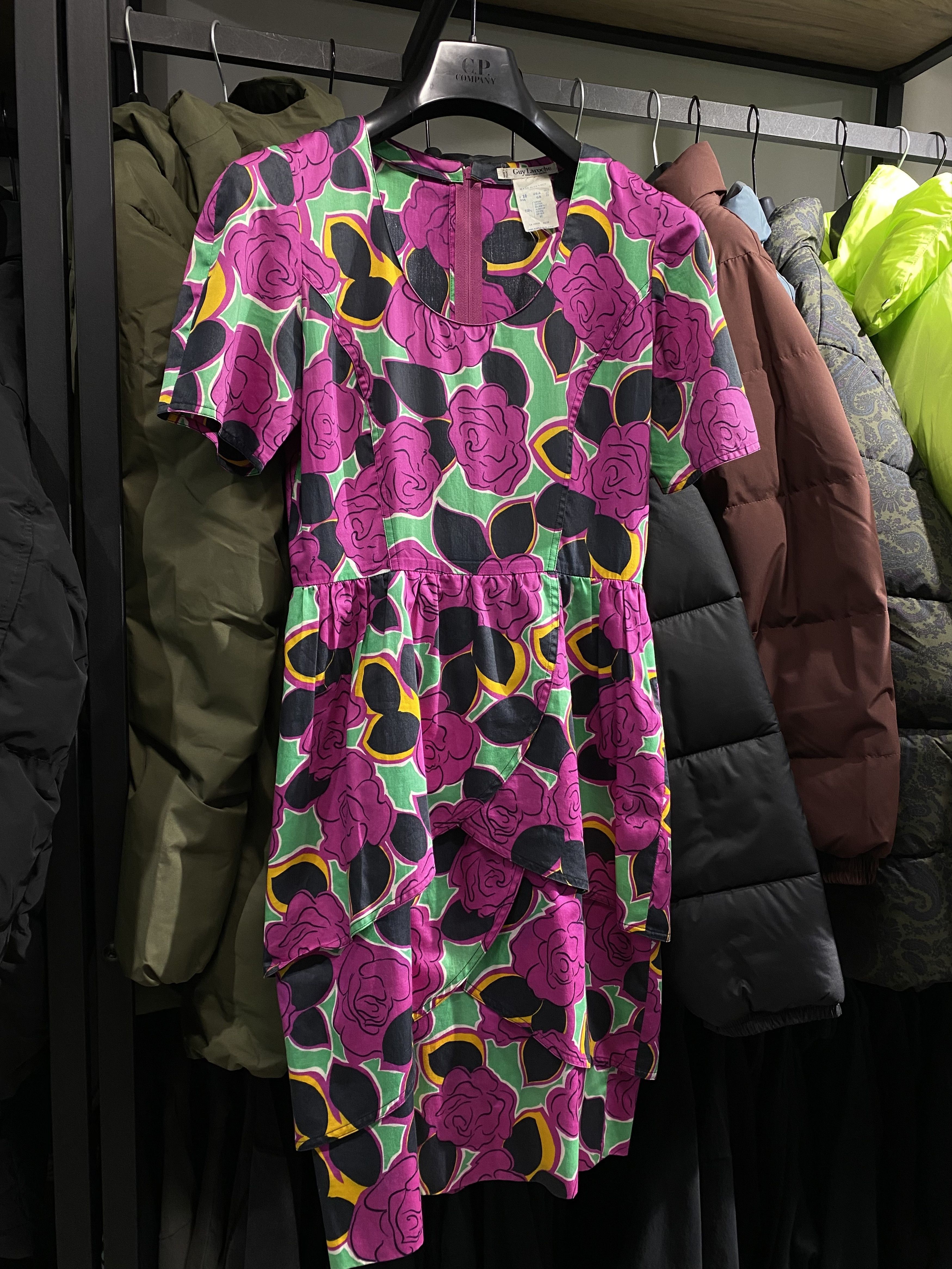 Guy Laroche Vintage Guy Laroche 1980s Mid-length dress floral pattern Size M / US 6-8 / IT 42-44 - 2 Thumbnail