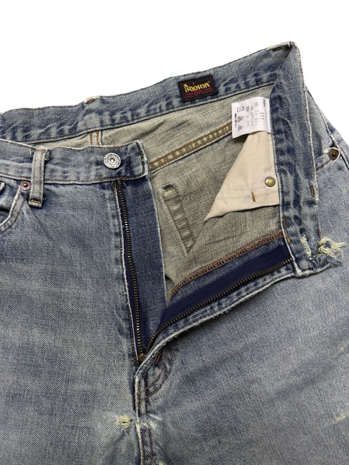Japanese Brand Vintage 90s Bobson Lot 512 Denim Jeans Made in Japan | W34 Size US 34 / EU 50 - 7 Thumbnail