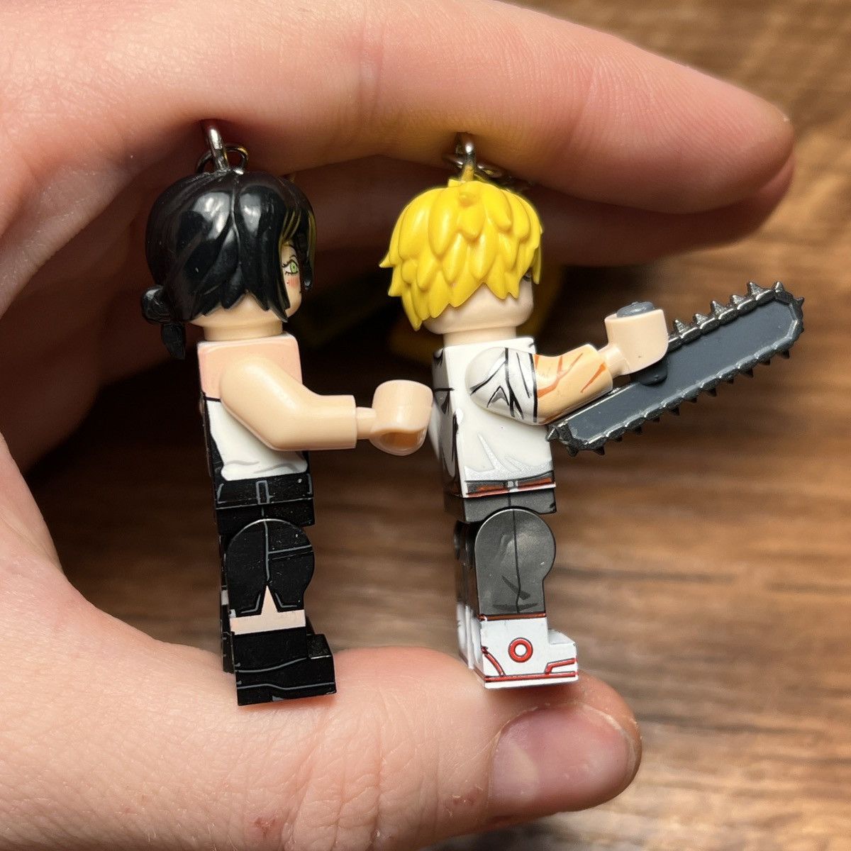 Anime chainsaw man denji reze lego minifigure keychain keyring Size ONE SIZE - 7 Thumbnail