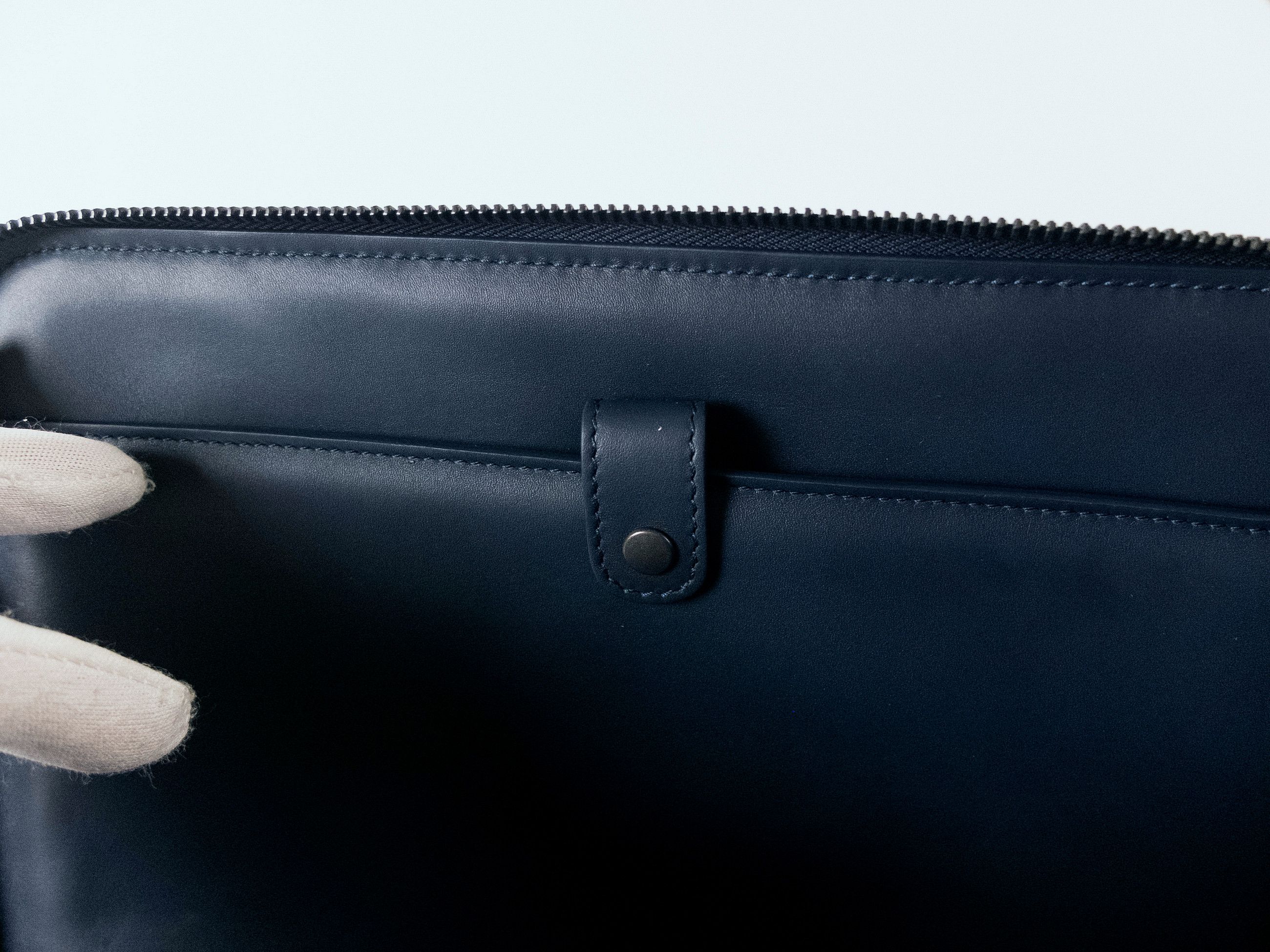 Bottega Veneta BOTTEGA VENETA blue intrecciato leather clutch document bag Size ONE SIZE - 12 Thumbnail
