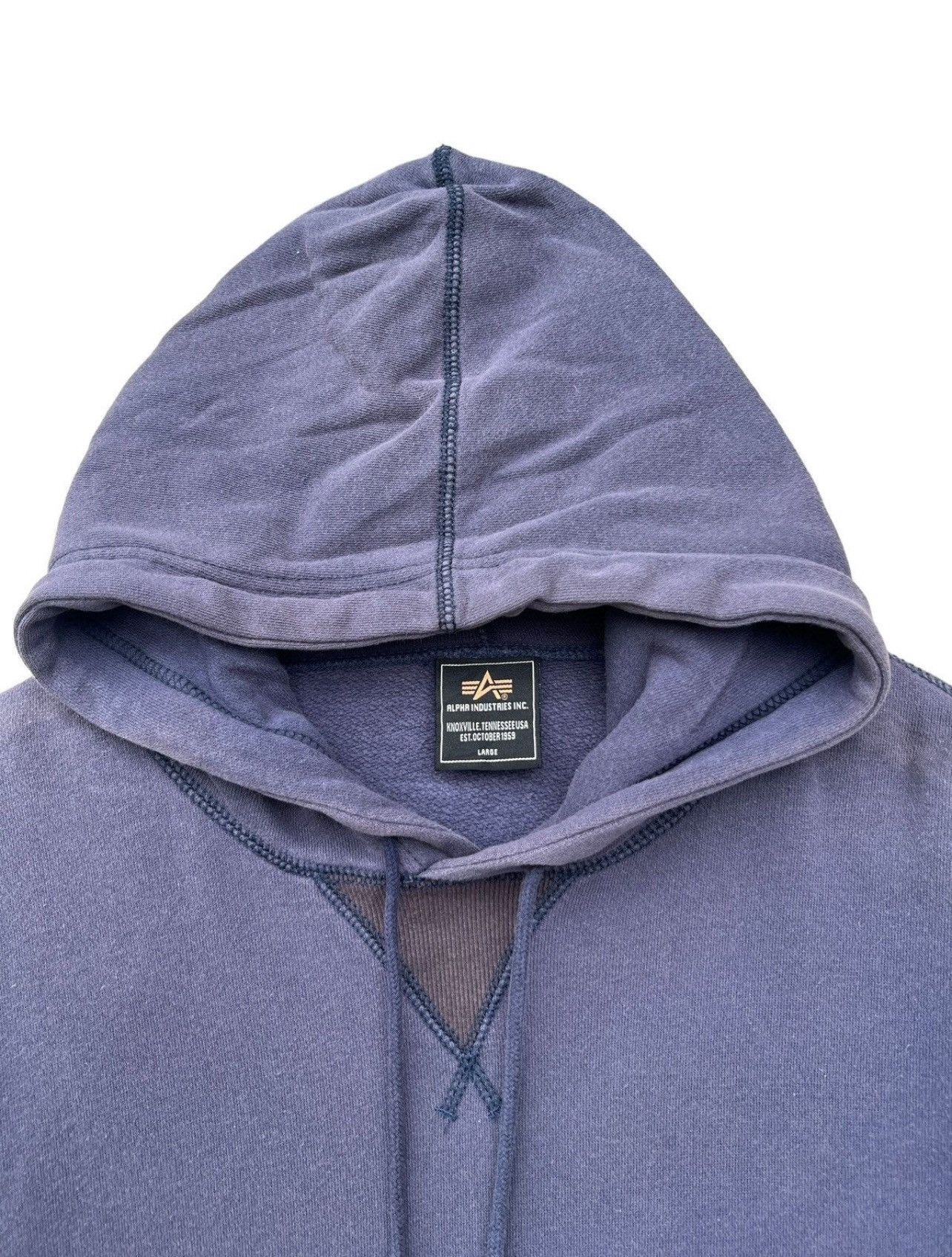 Alpha Industries × Avirex Vintage Y2K Alpha Industries Baggy Boxy Sunfaded Hoodie Size US L / EU 52-54 / 3 - 3 Thumbnail