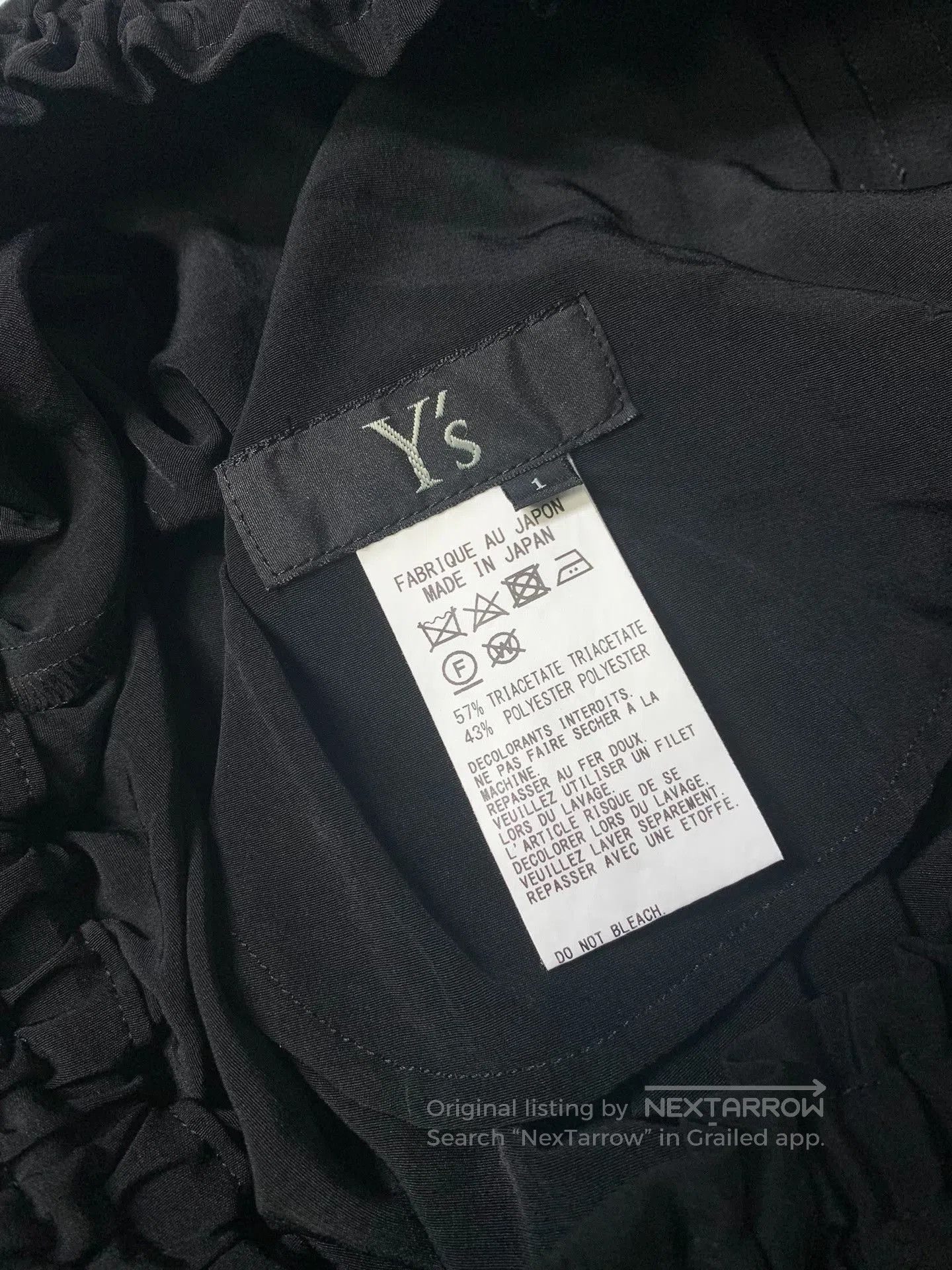 Y's Yohji Yamamoto 22SS Triacetate Harem Pants. Size 28" / US 6 / IT 42 - 1 Thumbnail