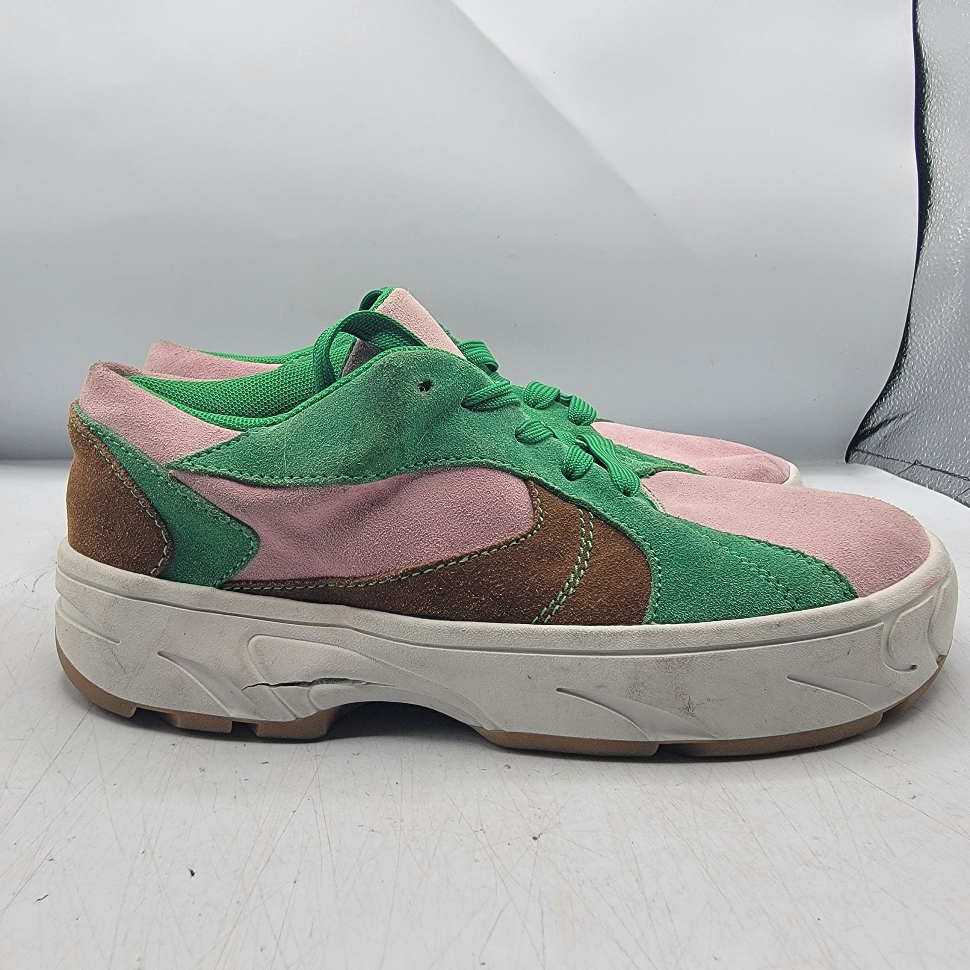 Jeffrey Campbell Jeffery Campbell Limit Platform Womens 7.5 Pink Green Sneake Size US 7.5 / IT 37.5 - 13 Thumbnail
