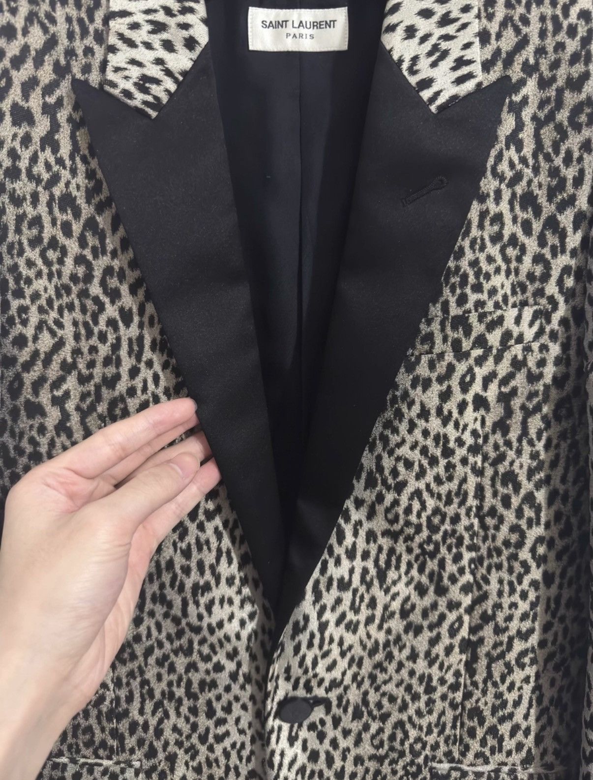Saint Laurent Paris Saint Laurent 14SS Satin Peak Lapel Blazer Size US XS / EU 42 / 0 - 3 Thumbnail