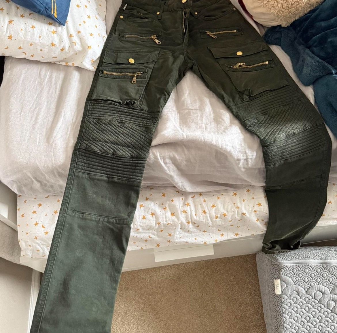 Robins Jeans Robins jeans military cargo skinny green and gold Size US 30 / EU 46 - 2 Thumbnail