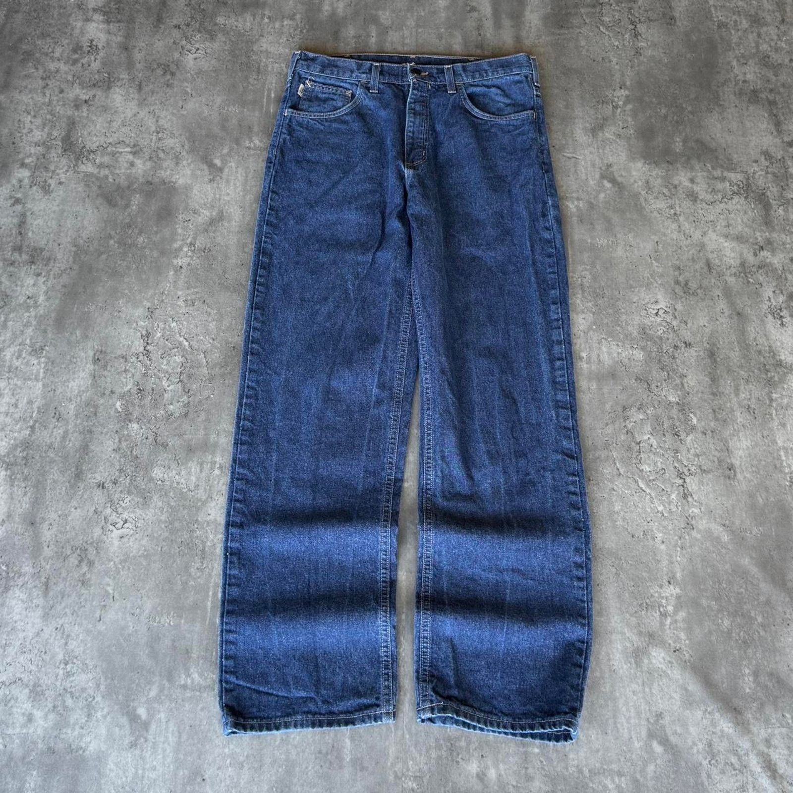 Carhartt × Carhartt Wip Vintage Carhartt Baggy Carpenter Skater Denim Jeans USA Made Size US 33 - 2 Thumbnail