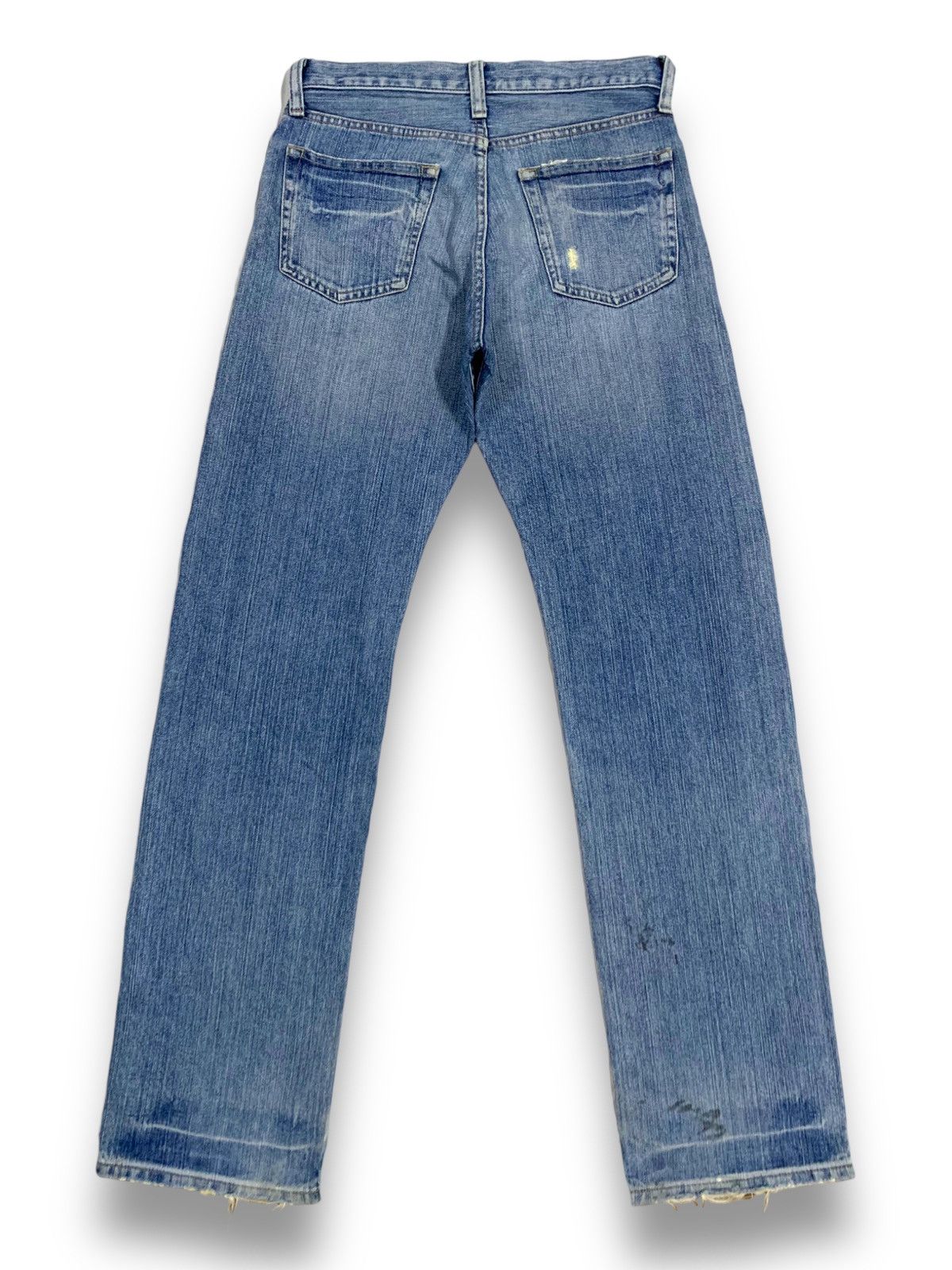Uniqlo Vintage Y2K Uniqlo Blue Washed Loose Fit Distressed Jeans Size US 30 / EU 46 - 2 Thumbnail