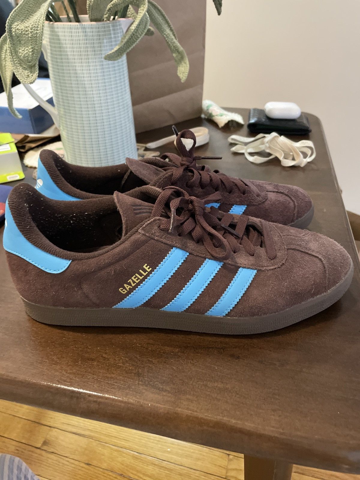 Adidas Adidas Mens Gazelle -Brown Suede/Teal - Mens Sz 10 Size US 10 / EU 43 - 1 Thumbnail