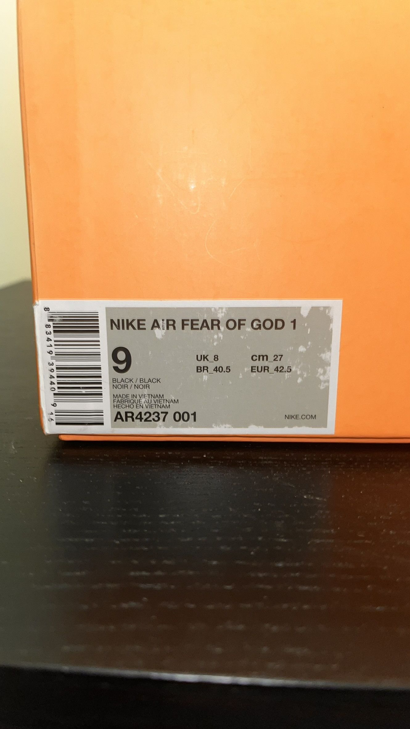 Fear of God × Nike Nike Air x Fear of God 1 Size US 9 / EU 42 - 1 Thumbnail