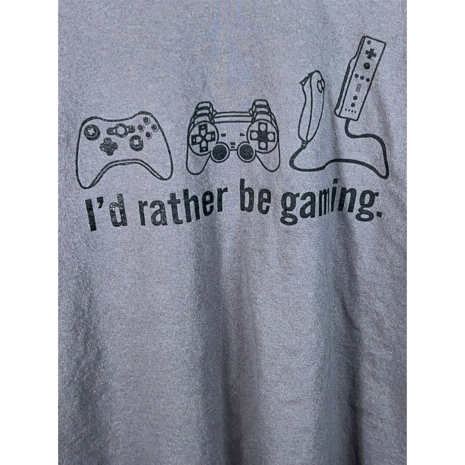 Gildan I’d Rather Be Gaming Xbox PlayStation Wii Controls Size US XL / EU 56 / 4 - 3 Thumbnail