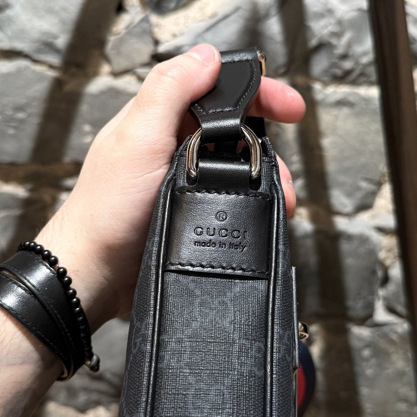 Gucci Gucci Black GG Supreme Small Crossbody Messenger Bag Size ONE SIZE - 8 Thumbnail