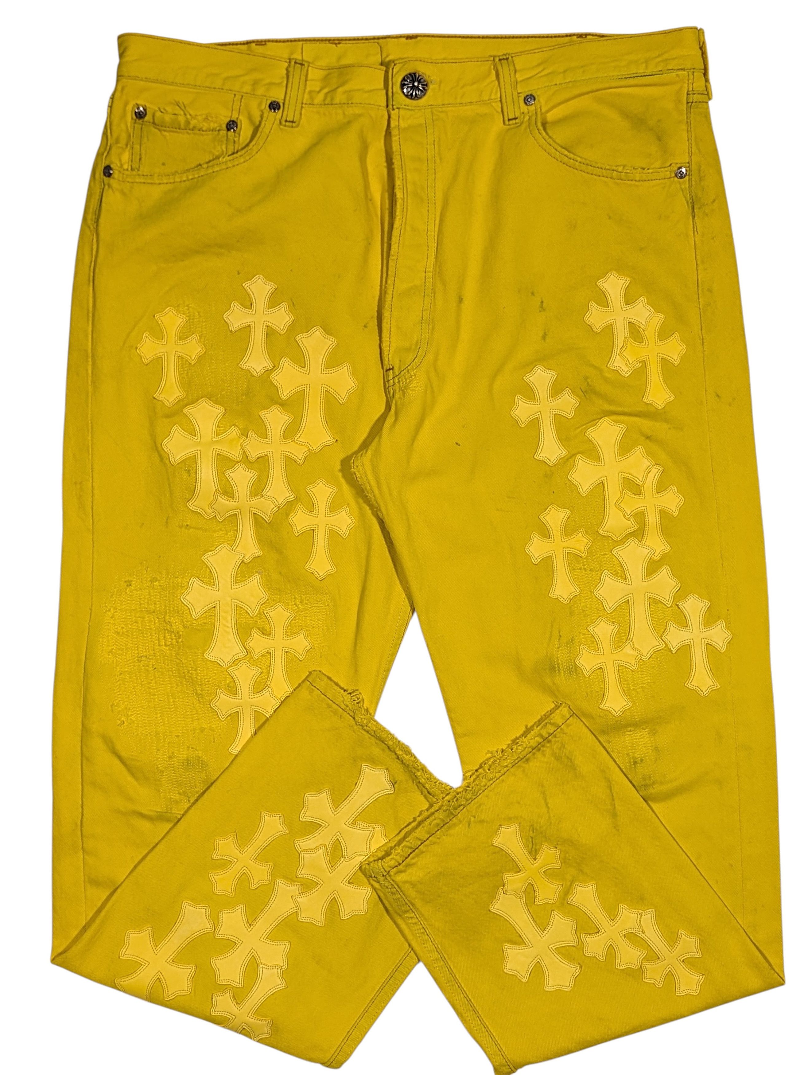 Chrome Hearts Chrome Hearts 2025 Yellow Vegas Cross Patch Levis Jeans Size US 38 / EU 54 - 1 Thumbnail