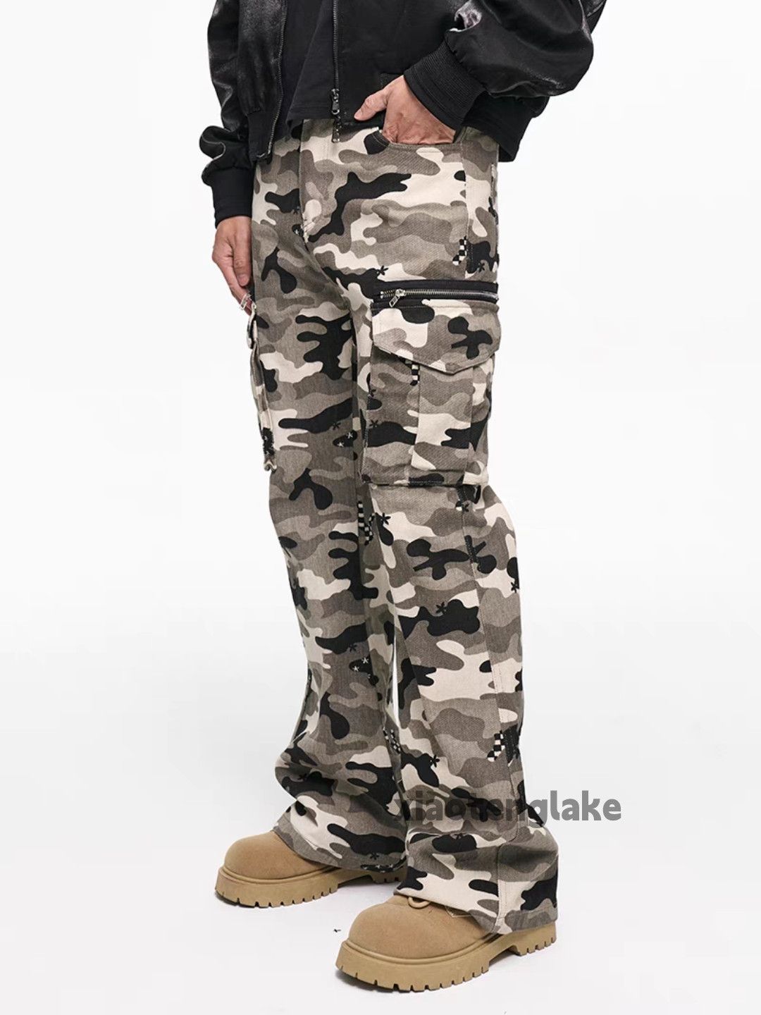 Designer × Japanese Brand × Vintage Unisex full pattern camo hiphop yuppie bootcut pants Size US 32 / EU 48 - 5 Thumbnail