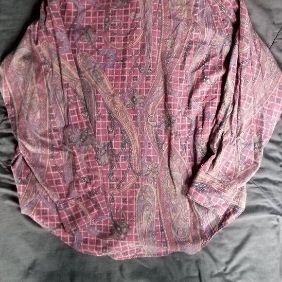 Burberry Vintage Burberrys Paisley Plaid Button Shirt Size US XL / EU 56 / 4 - 6 Thumbnail
