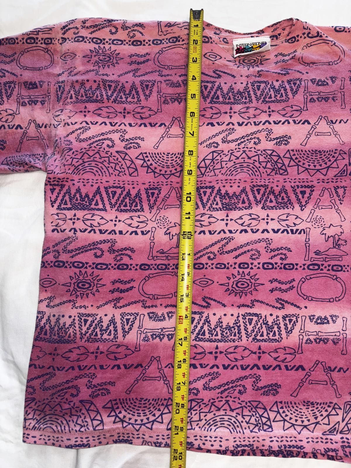Designer Vintage International Borderline Graphic Tee - Pink Size M / US 6-8 / IT 42-44 - 6 Thumbnail