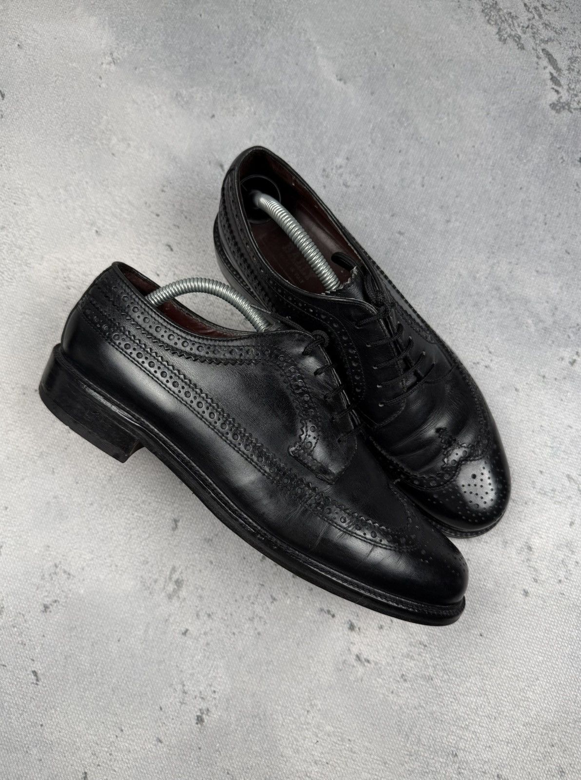 Bally Bally Black Italy Leather Wingtip Brogue Derby Shoes Size 43 Size US 10 / EU 43 - 3 Thumbnail